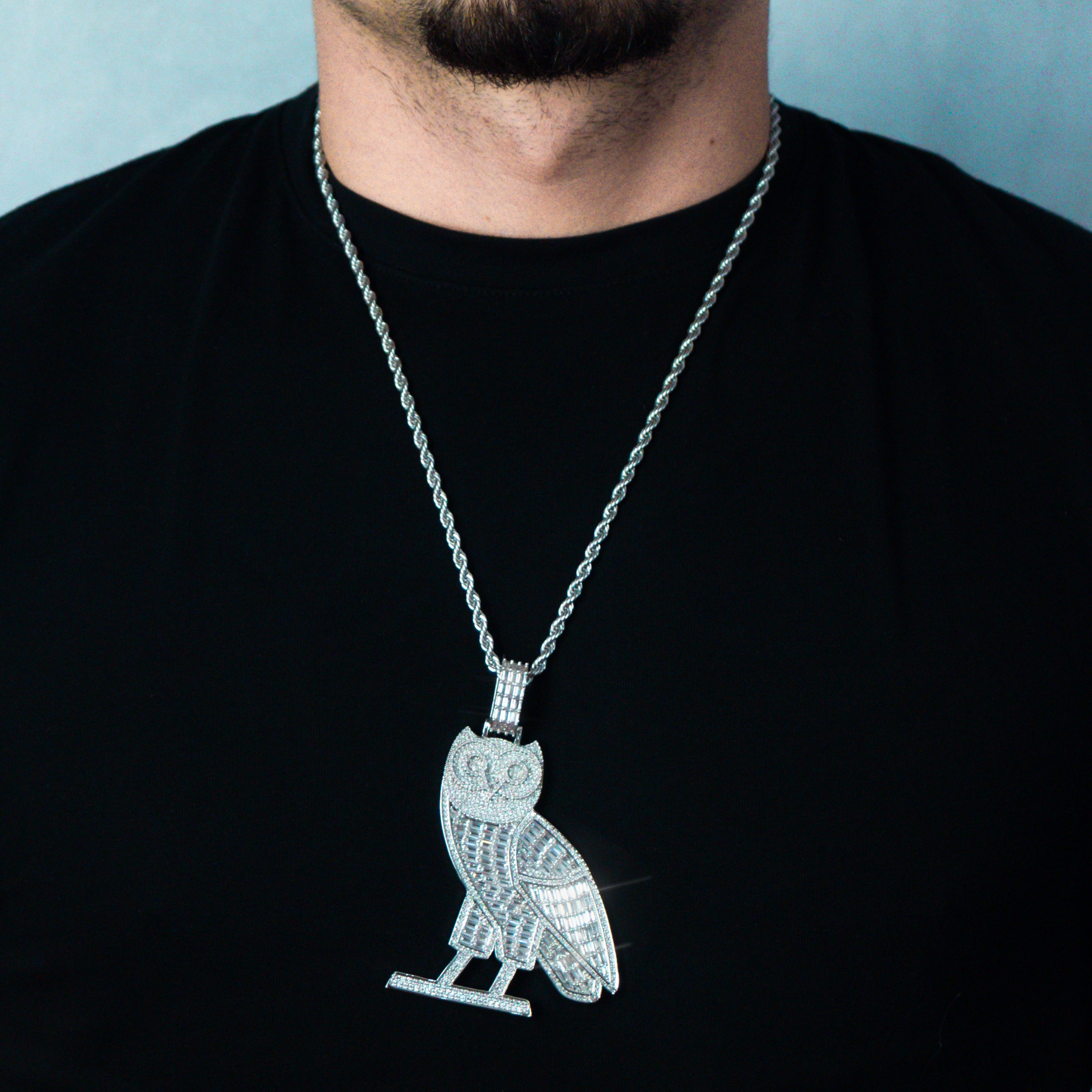 Colgante Búho Oro Blanco