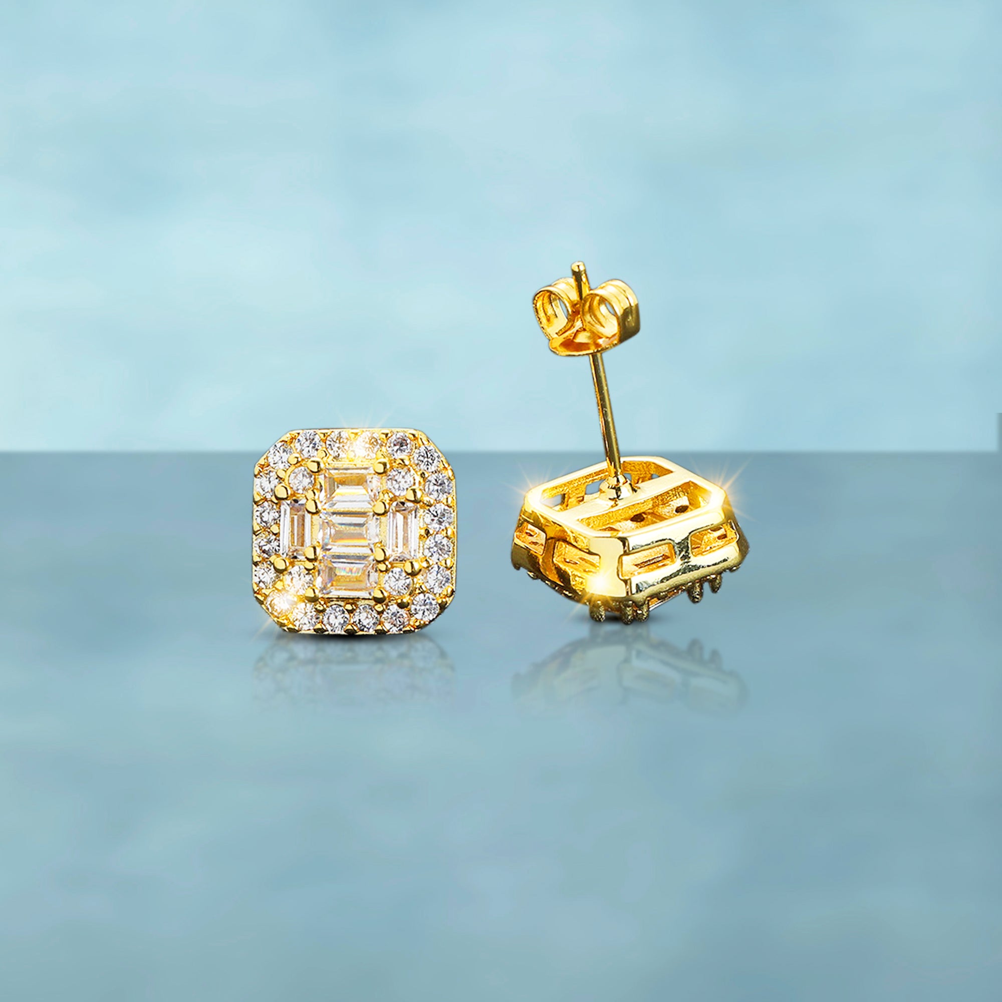 Pendientes Baguettes Deluxe Oro 18K