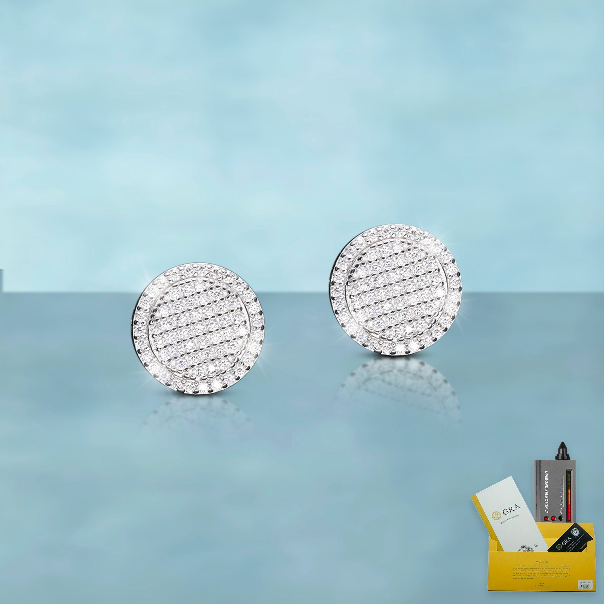 Pendientes Superstar VVS Moissanite + Plata 925
