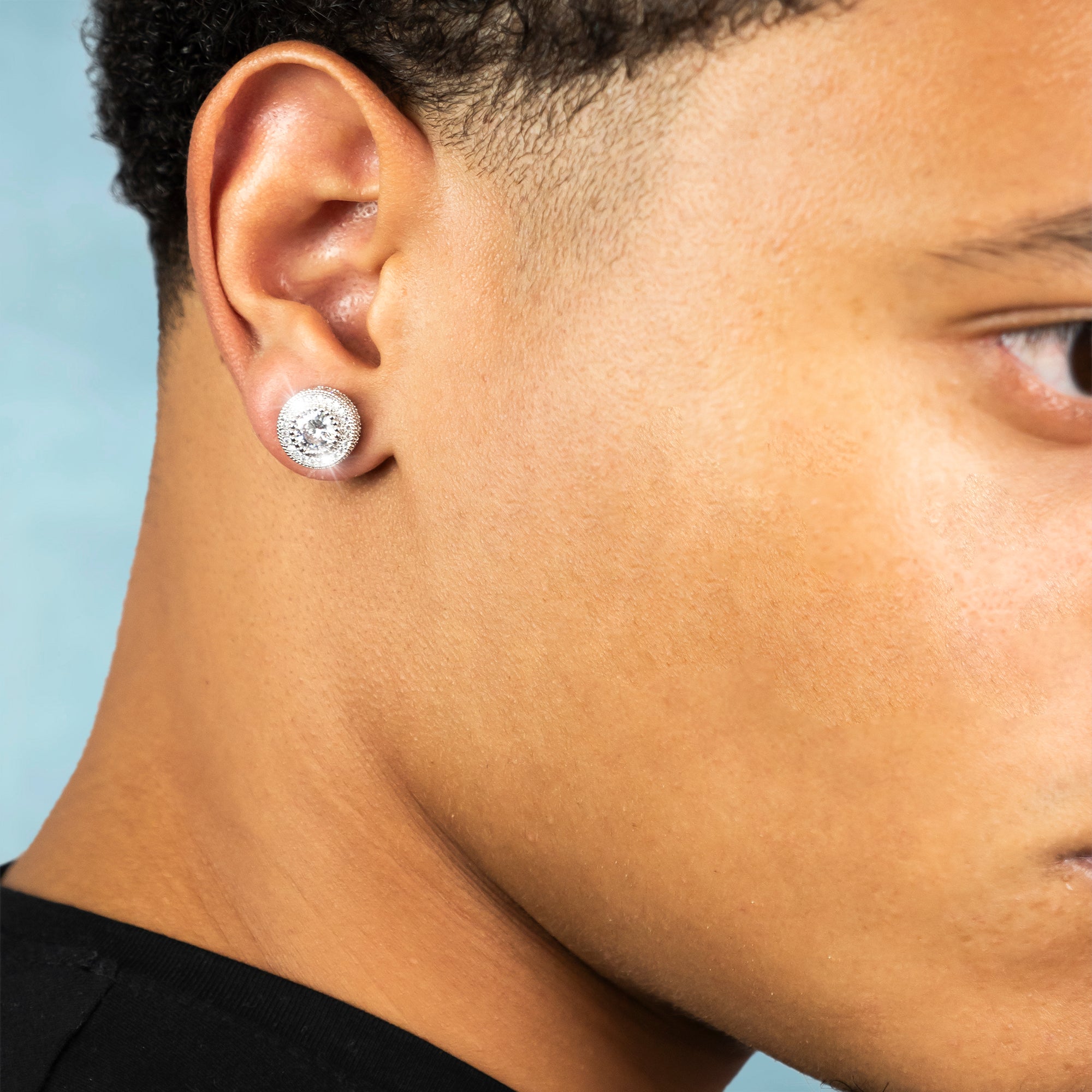 Pendientes Ice Redondo Plata 925