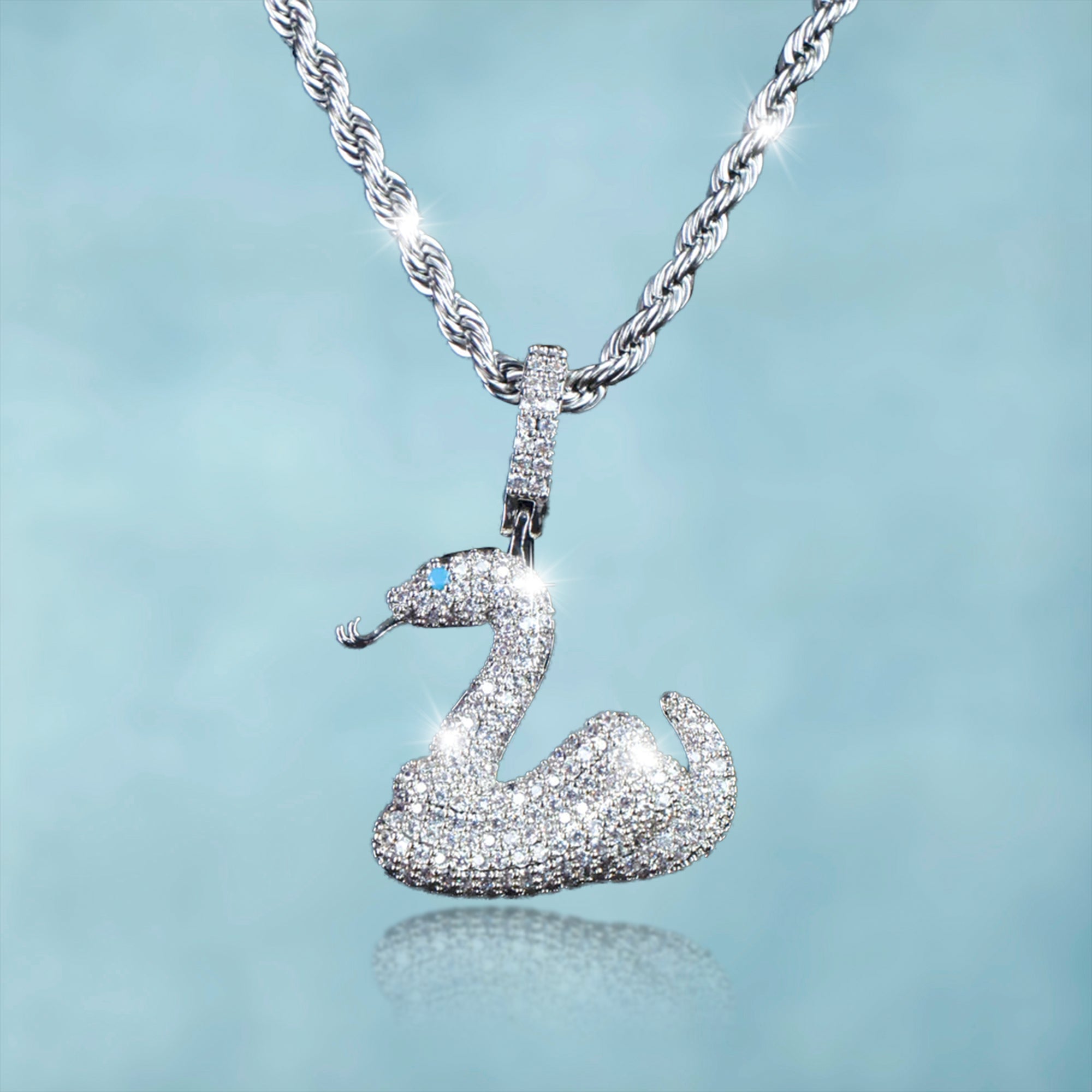 Colgante Serpiente Oro Blanco