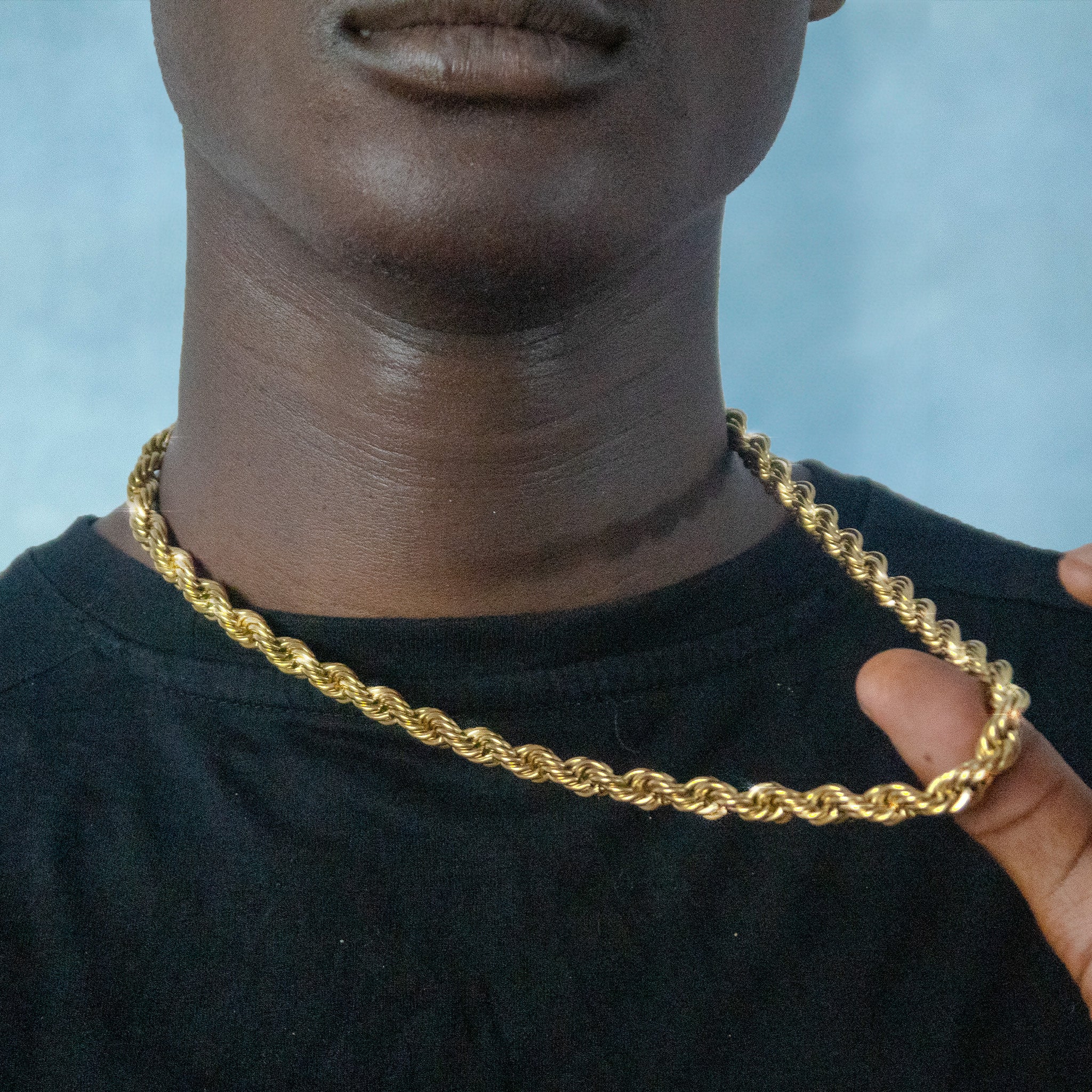 Cadena Rope De 8 Mm Oro 18K