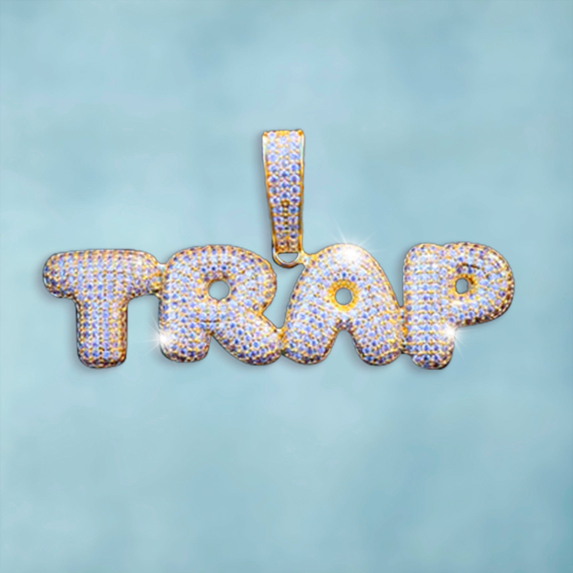 Colgante Personalizado Bubble Oro