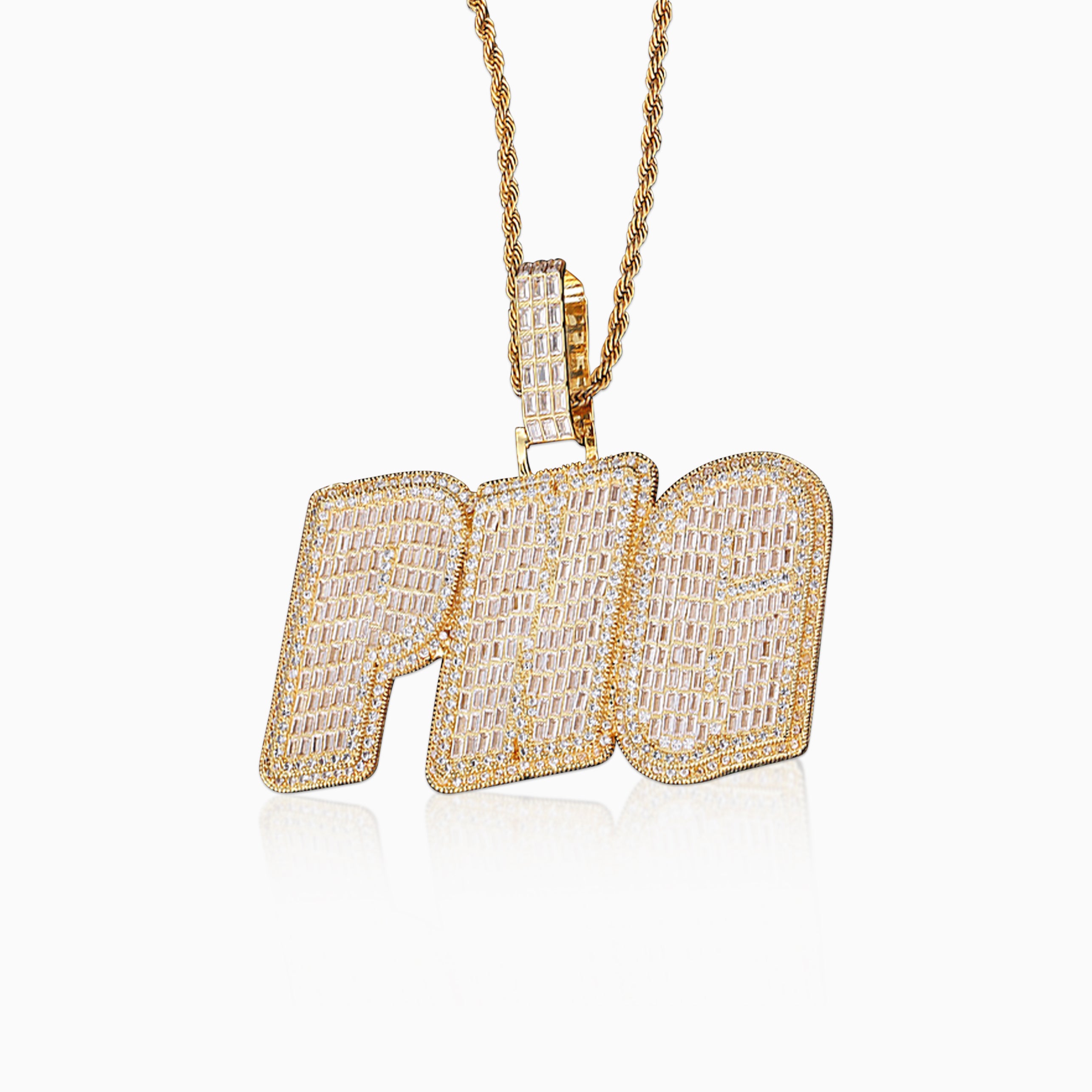 Colgante Personalizado Trend Baguettes Oro