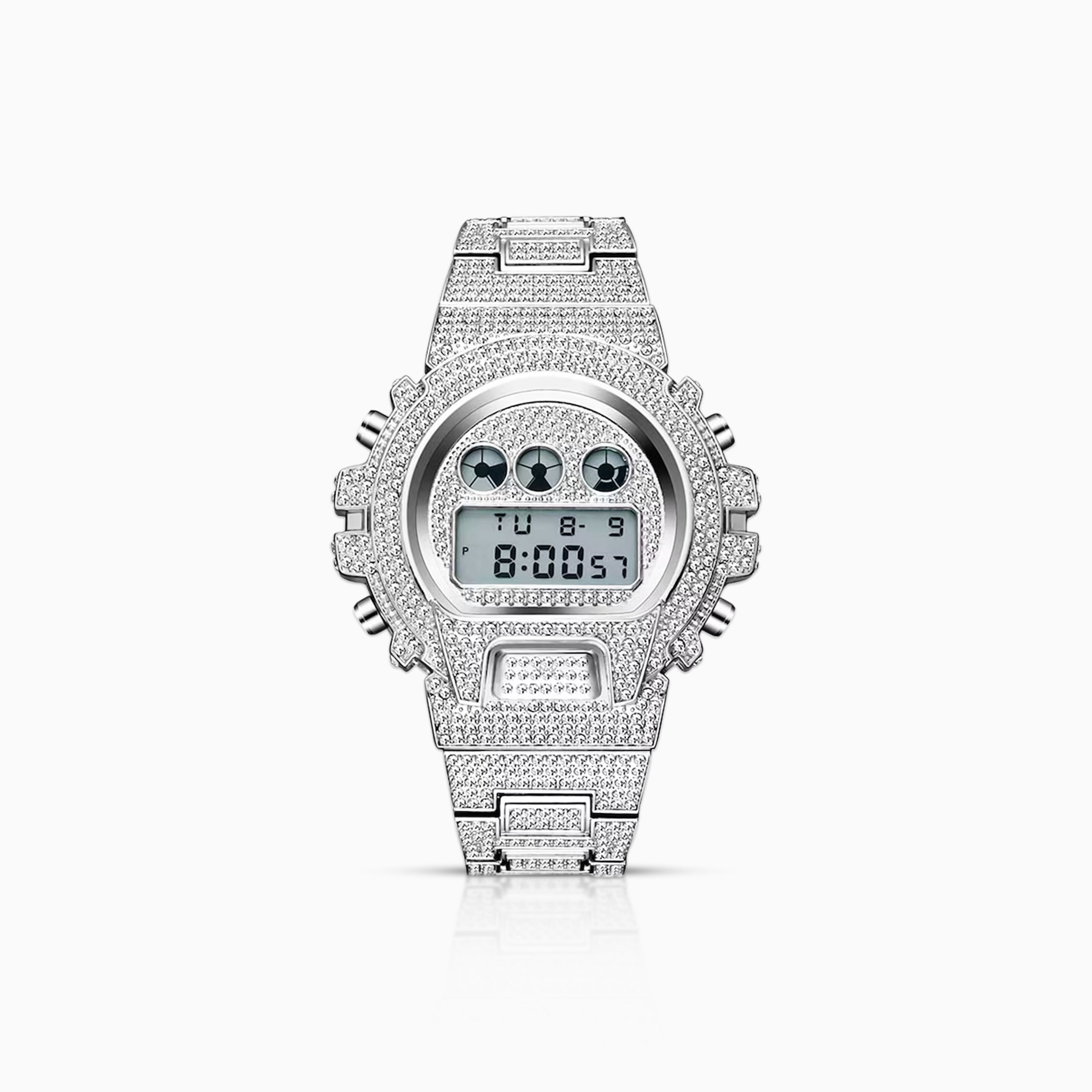 Ice Digital White Gold Watch