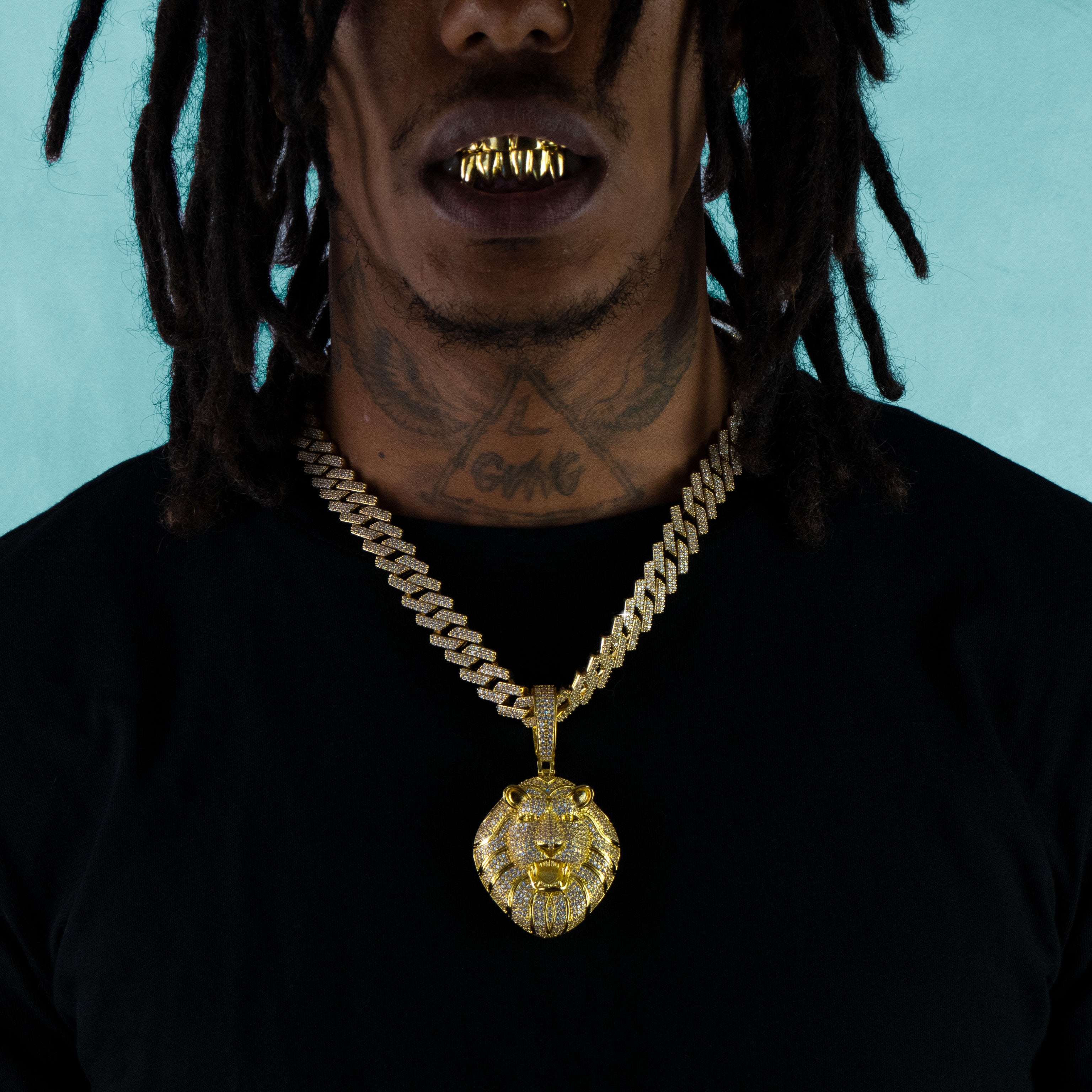 18K Gold Lion Pendant