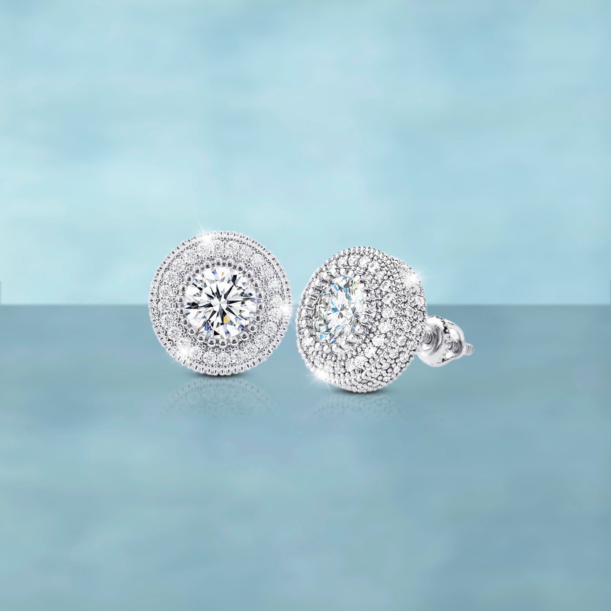 Pendientes Ice Redondo Plata 925