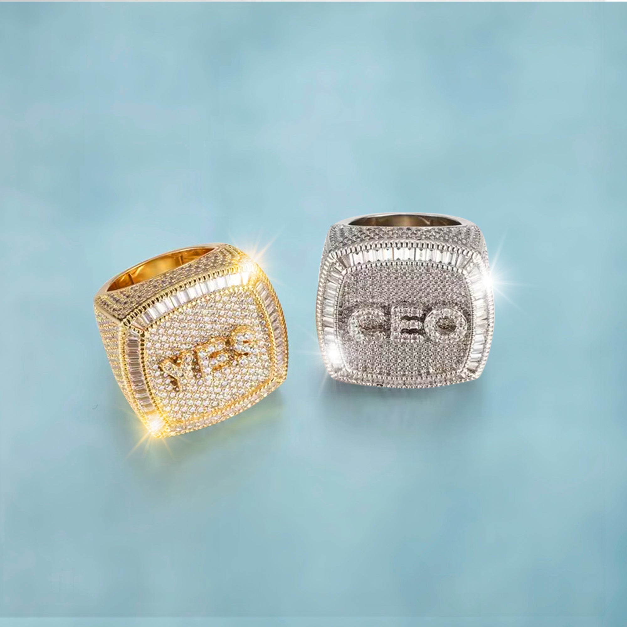 Anillo Personalizado Baguettes Oro