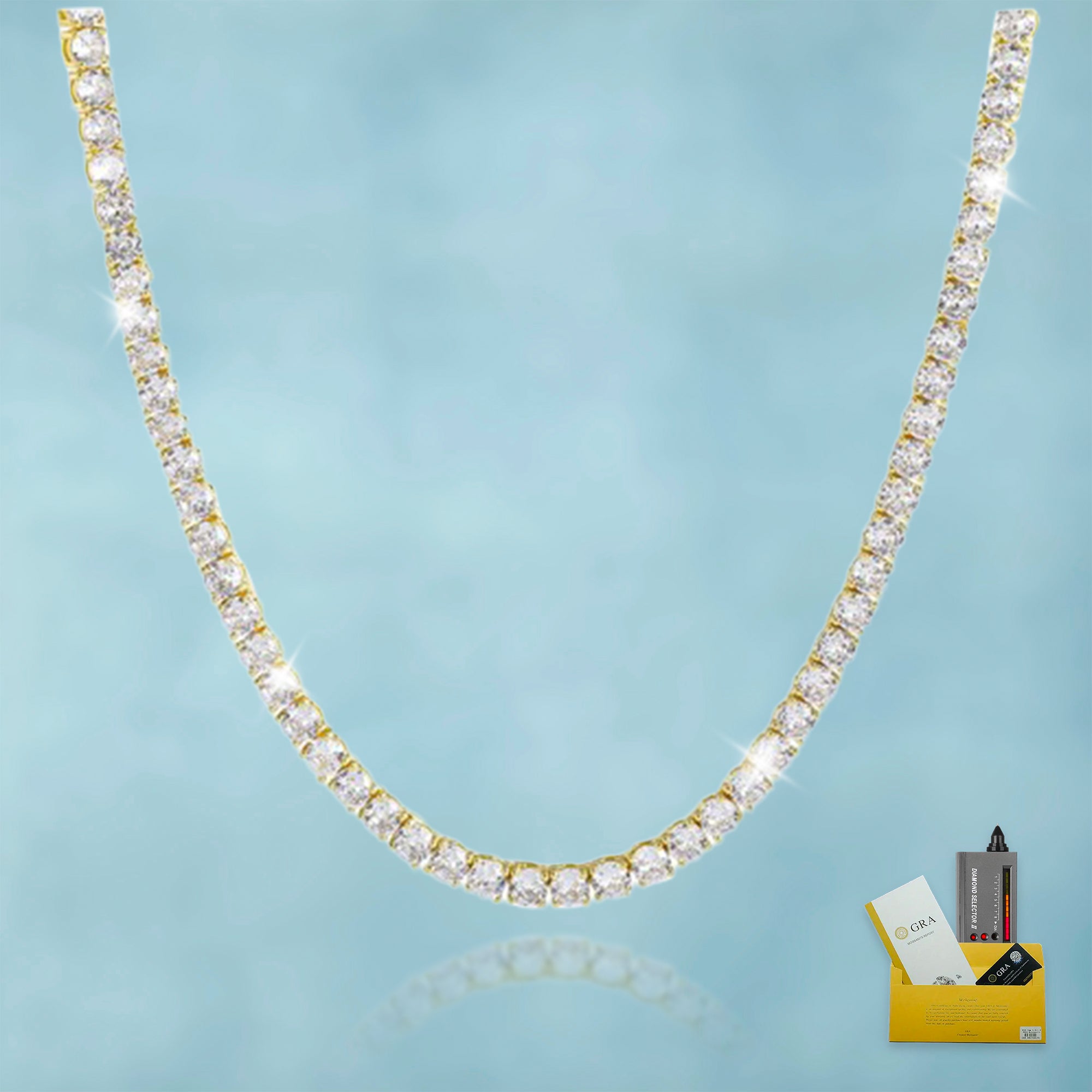 Cadena Tenis VVS Moissanite Oro 18K