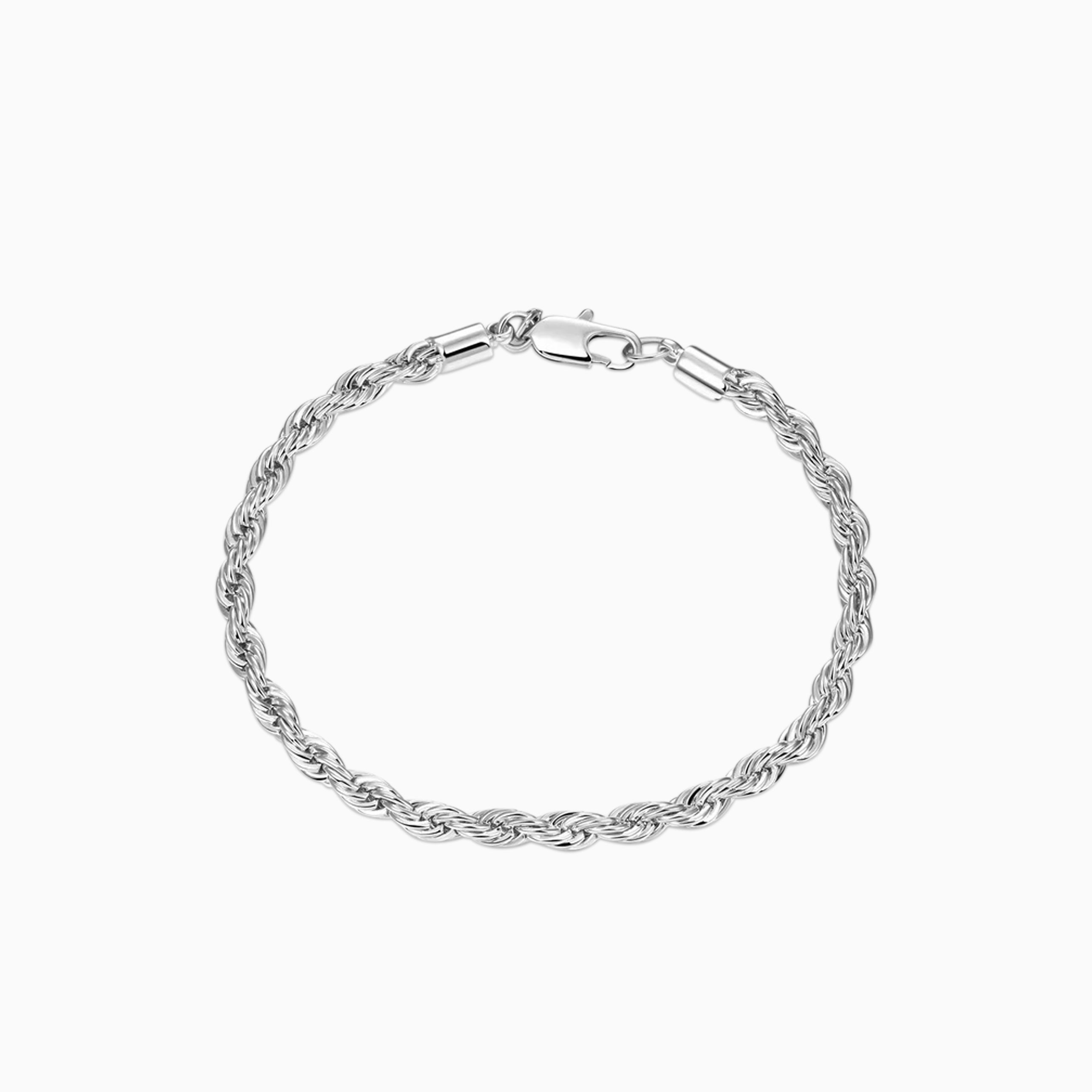 Brazalete Rope 4 Mm Oro Blanco