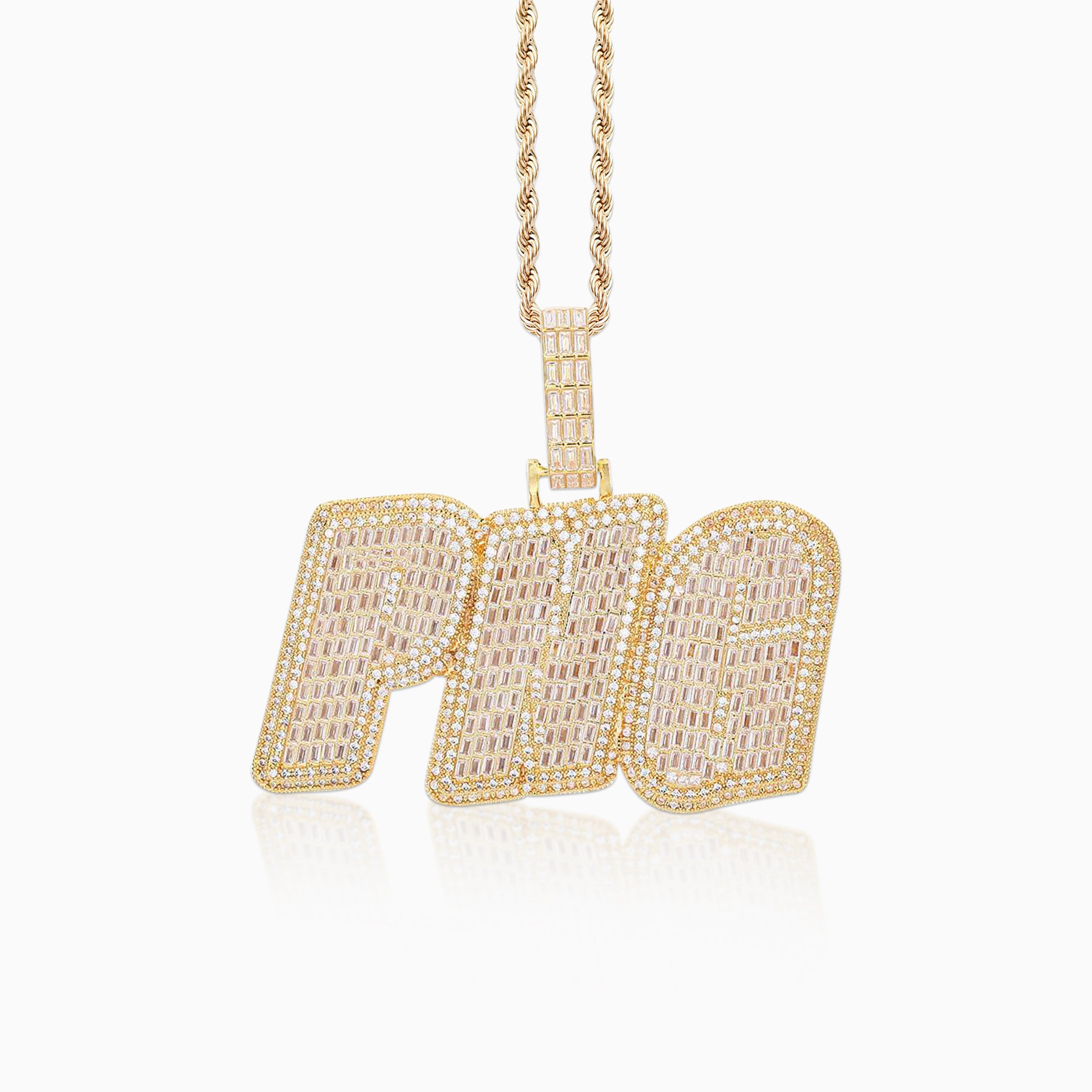 Colgante Personalizado Trend Baguettes Oro