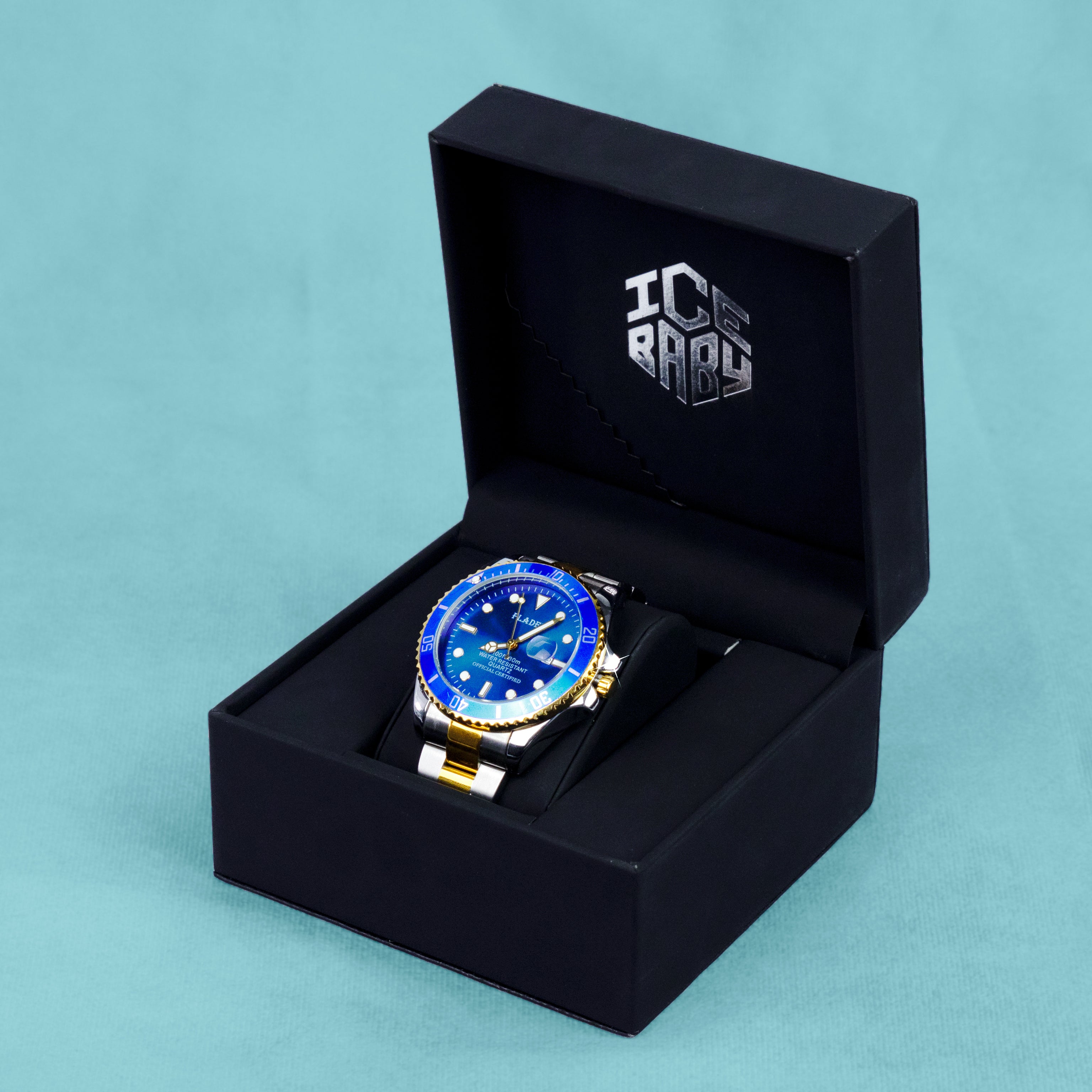 Reloj Two Tone Azul Oro Blanco