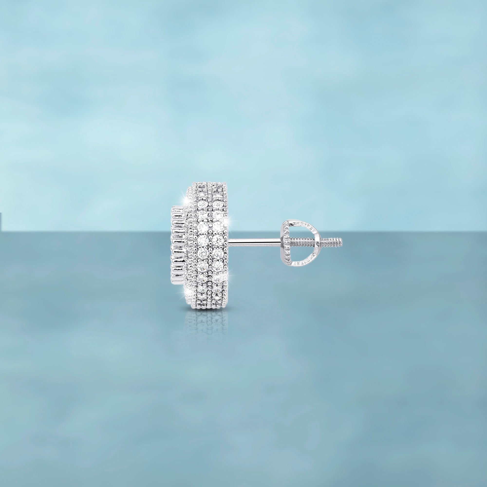 Pendientes Ice Redondo Plata 925