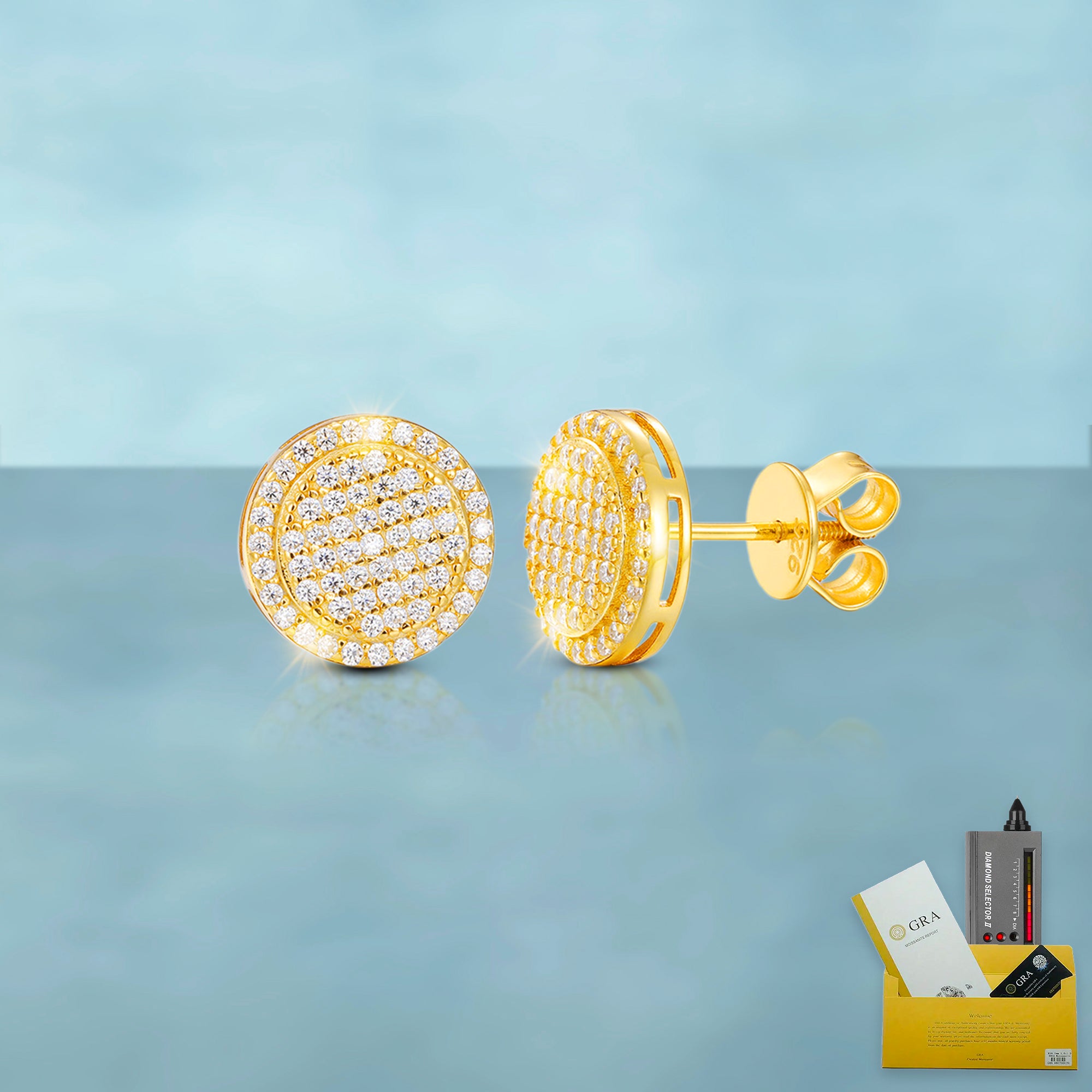 Pendientes Superstar VVS Moissanite Oro 18K