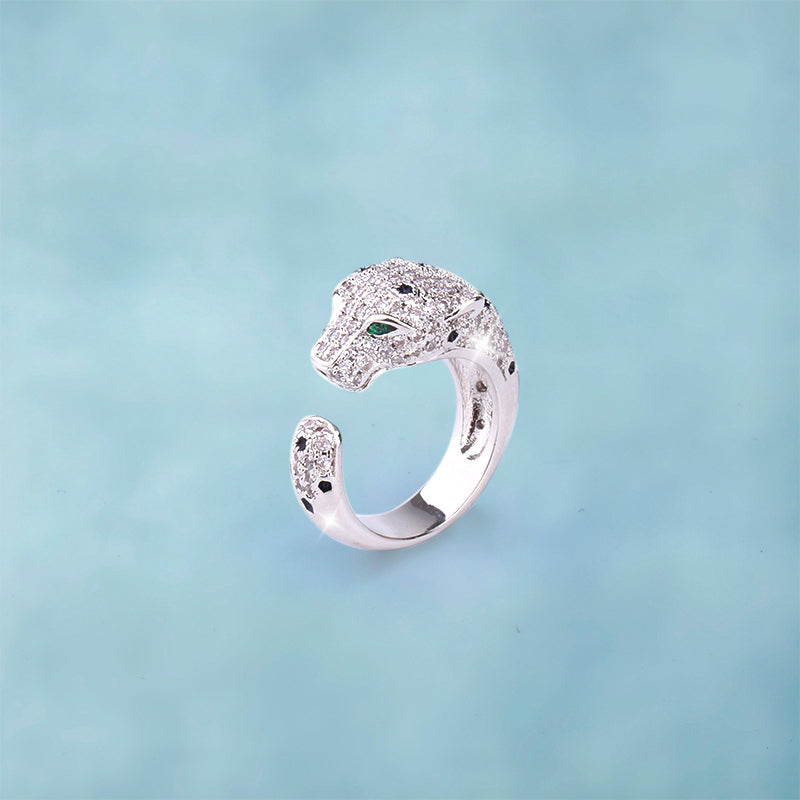 Anillo Pantera Ice Oro Blanco