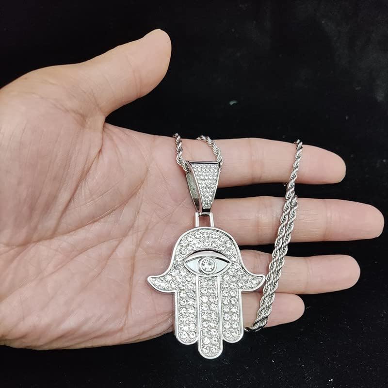 Colgante Mano de Fátima Oro Blanco