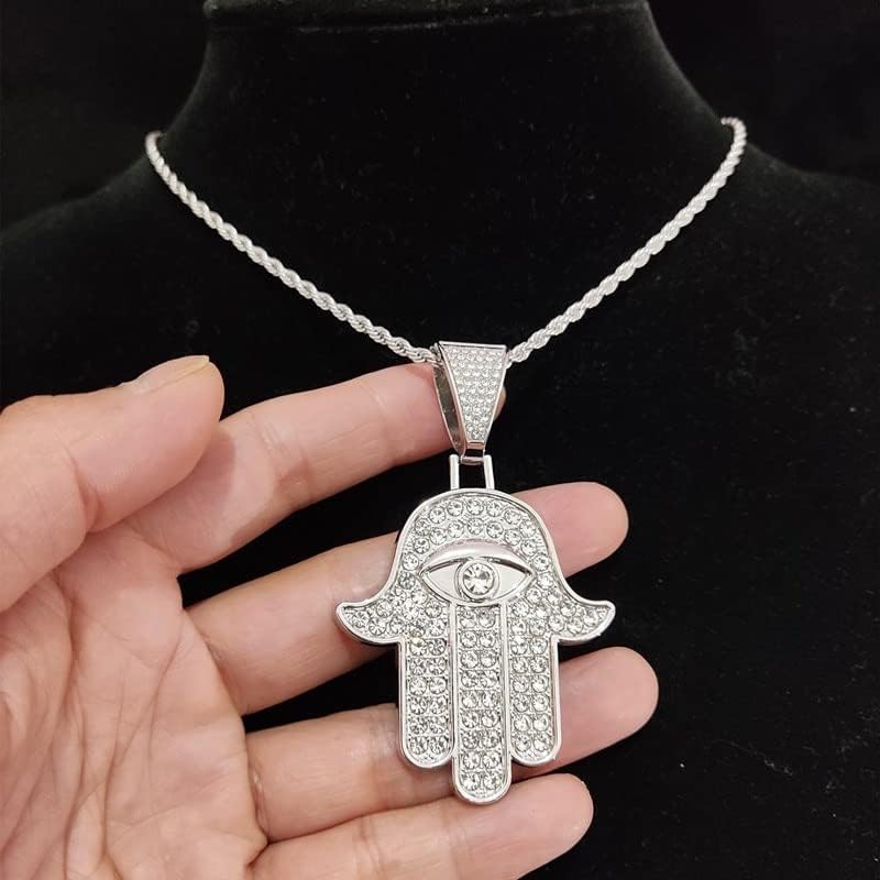 Colgante Mano de Fátima Oro Blanco