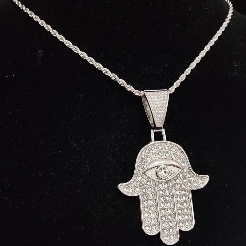 Colgante Mano de Fátima Oro Blanco