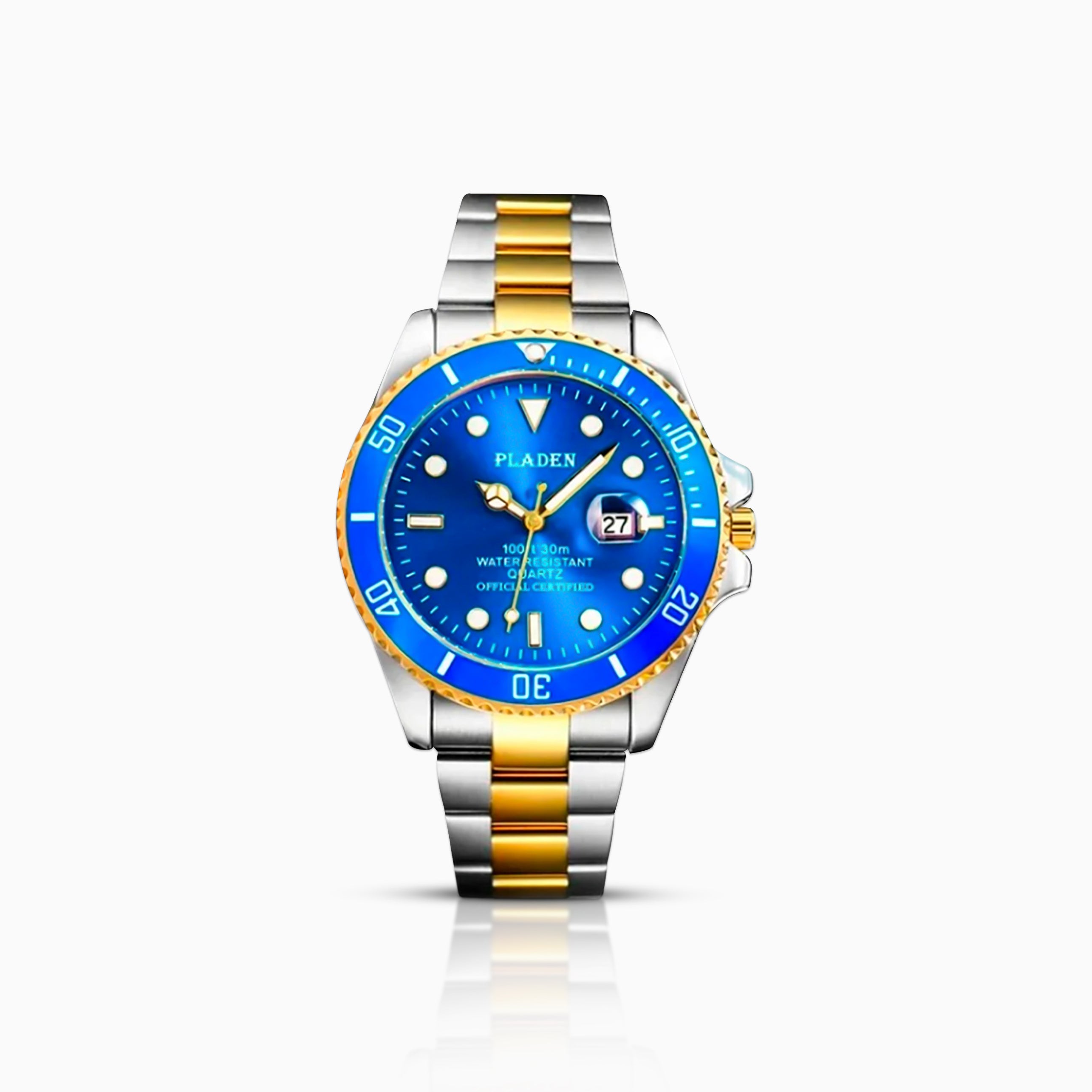 Reloj Two Tone Azul Oro Blanco