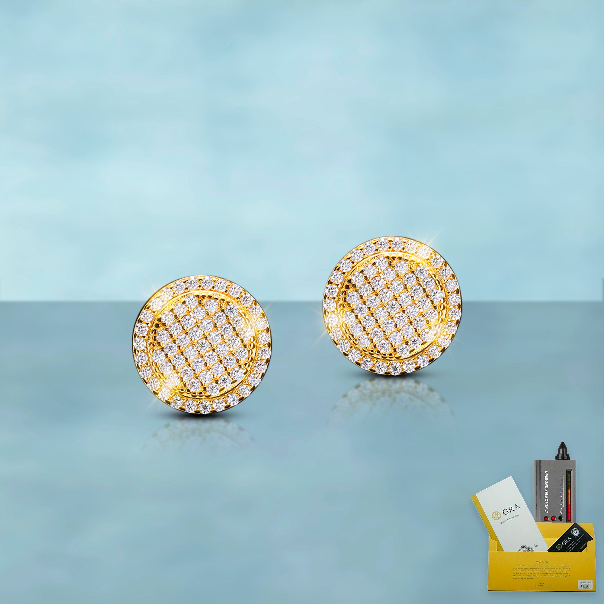 Pendientes Superstar VVS Moissanite Oro 18K