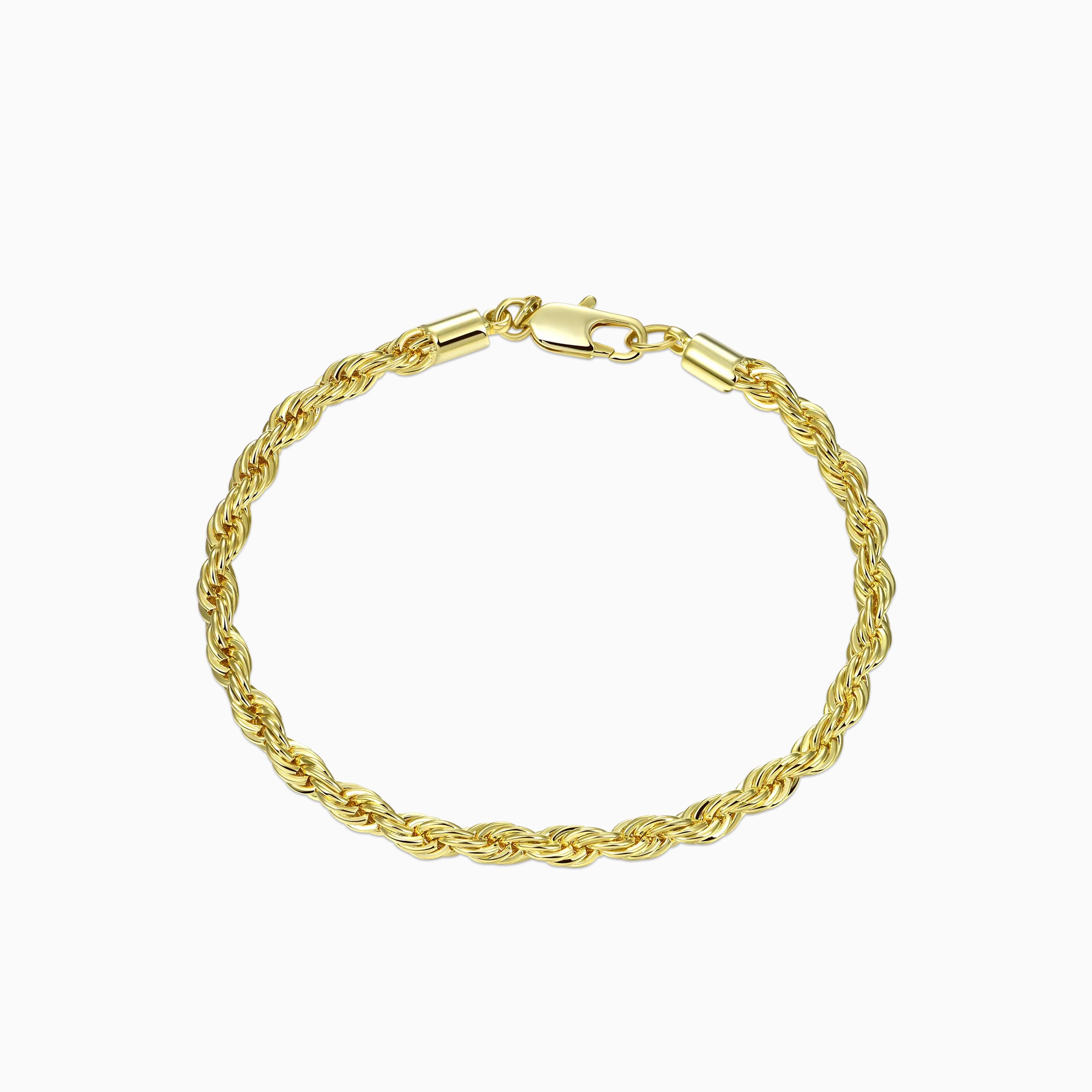 Brazalete Rope 4 Mm Oro 18K