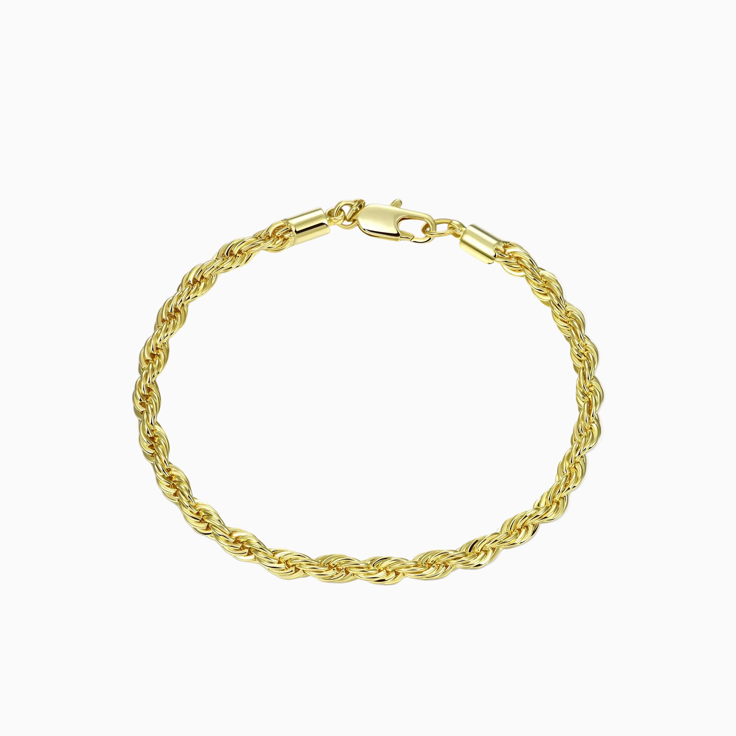 Brazalete Rope 4 Mm Oro 18K