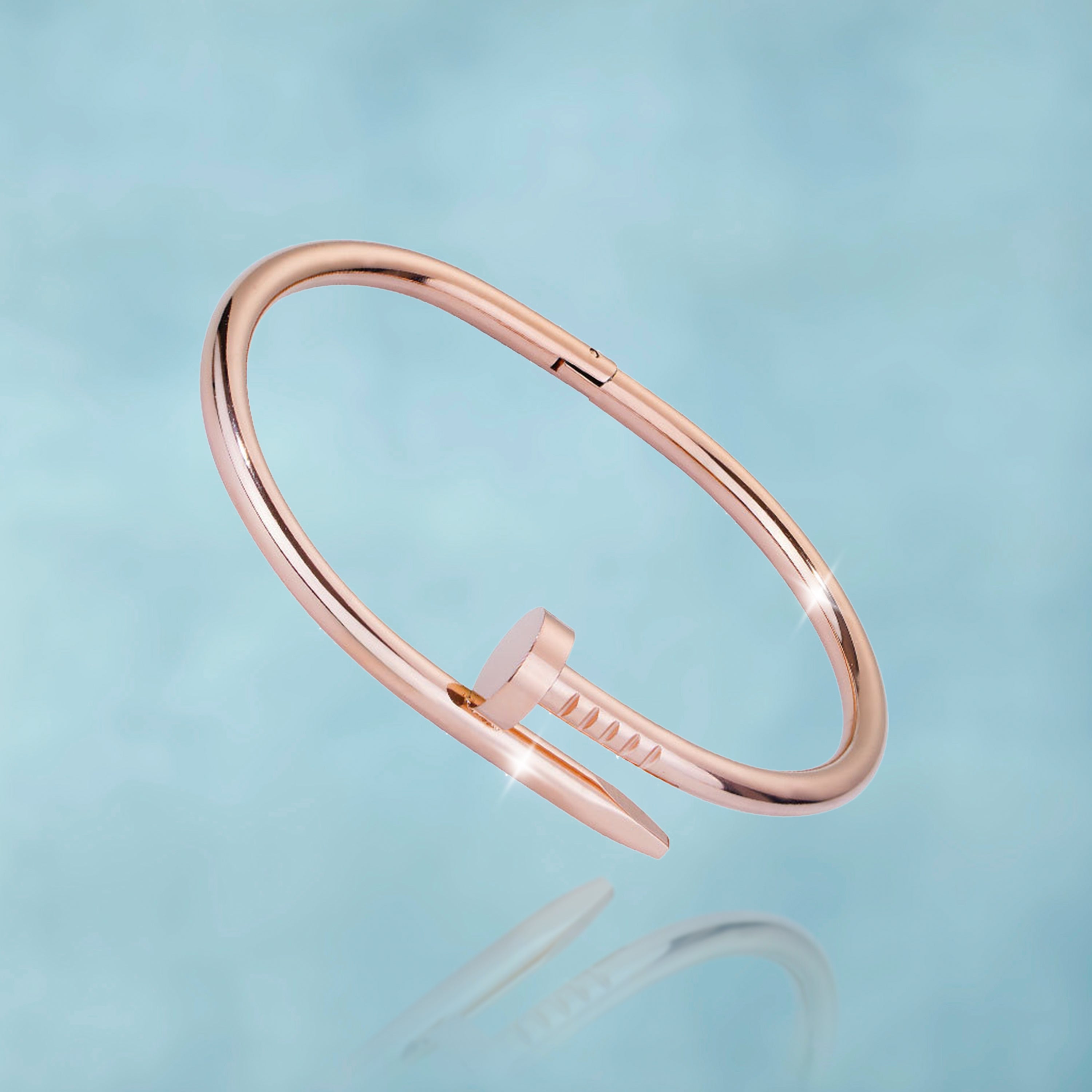 Brazalete Clavo Oro Rosa Mujer