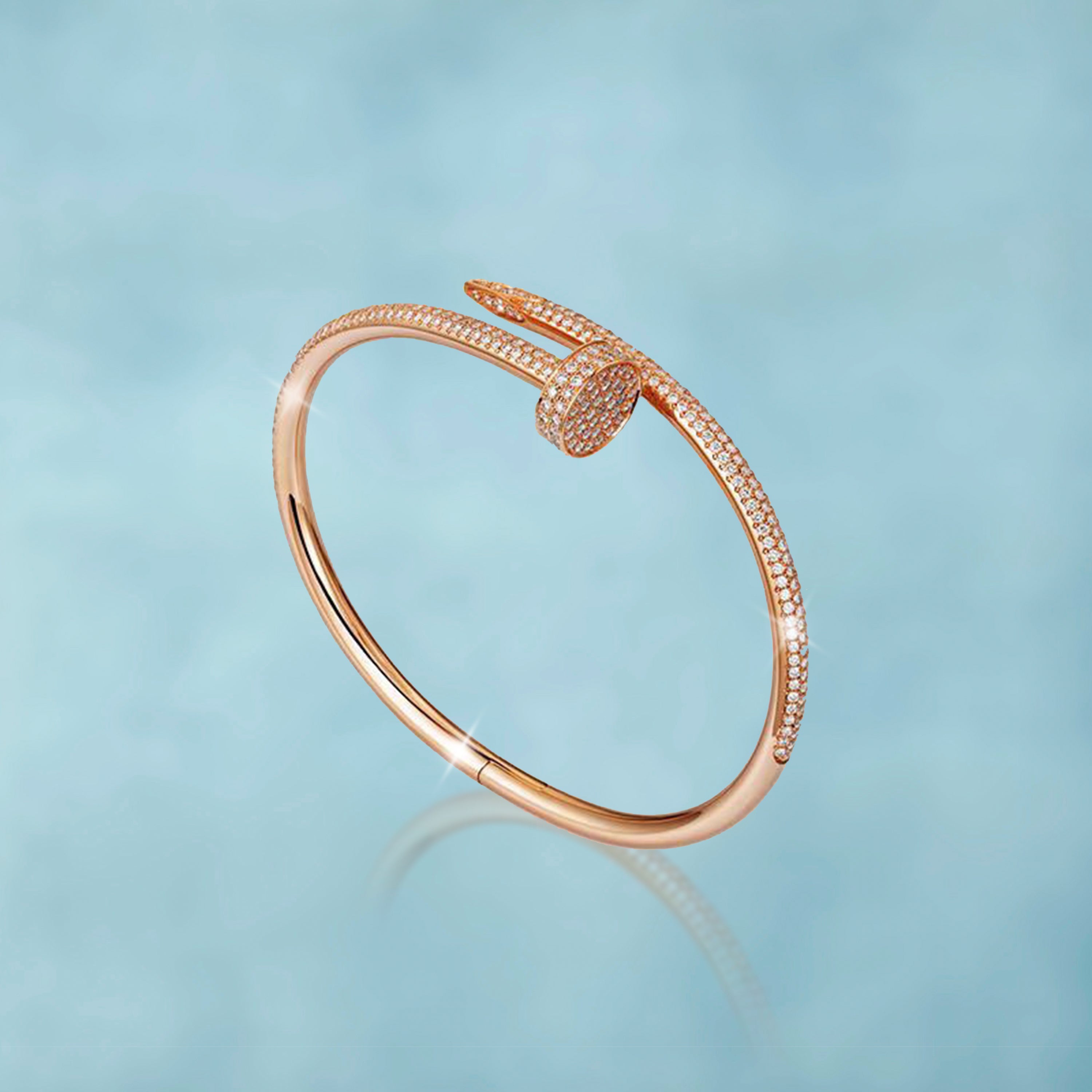 Brazalete Clavo Ice Oro Rosa