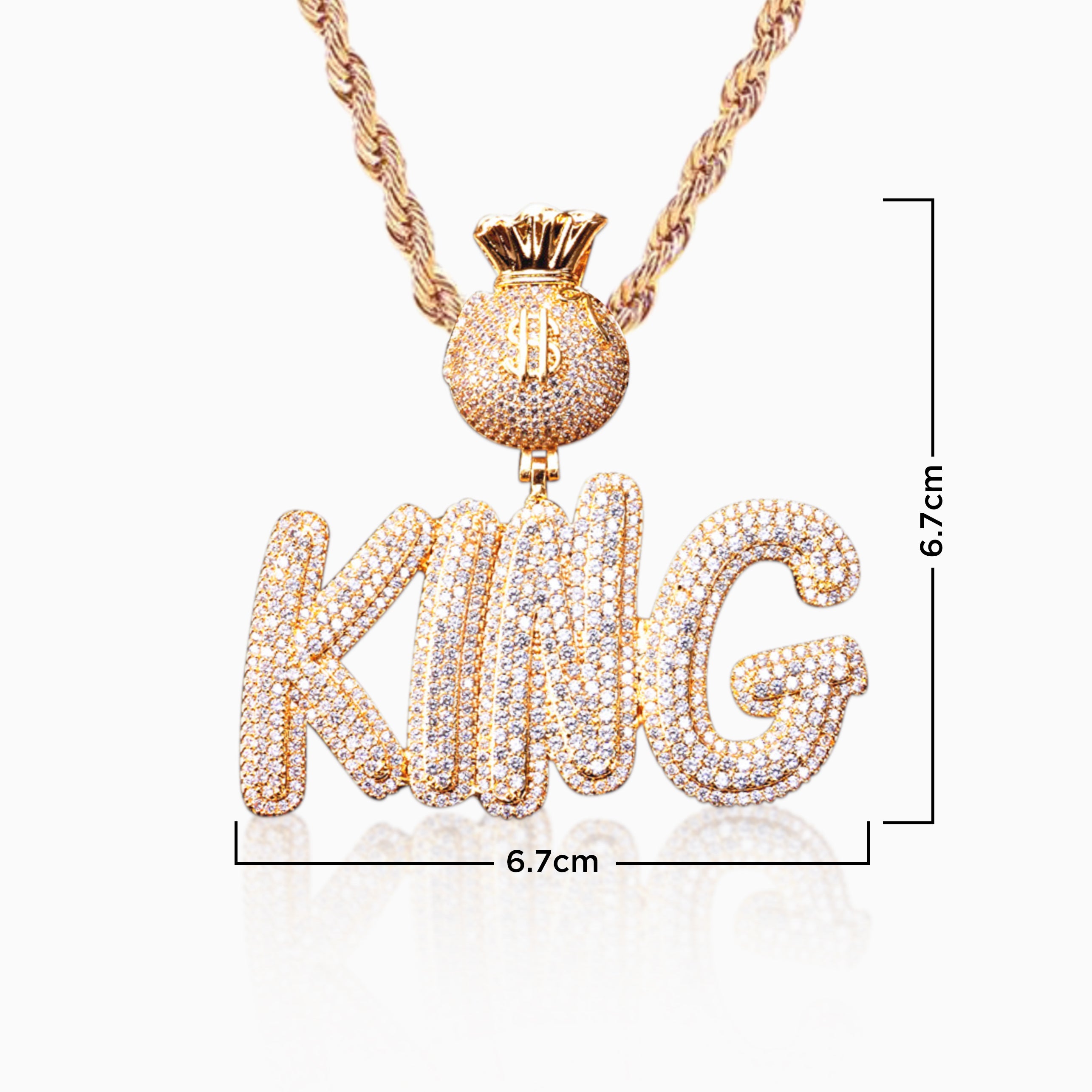 Colgante Personalizado King Money Oro