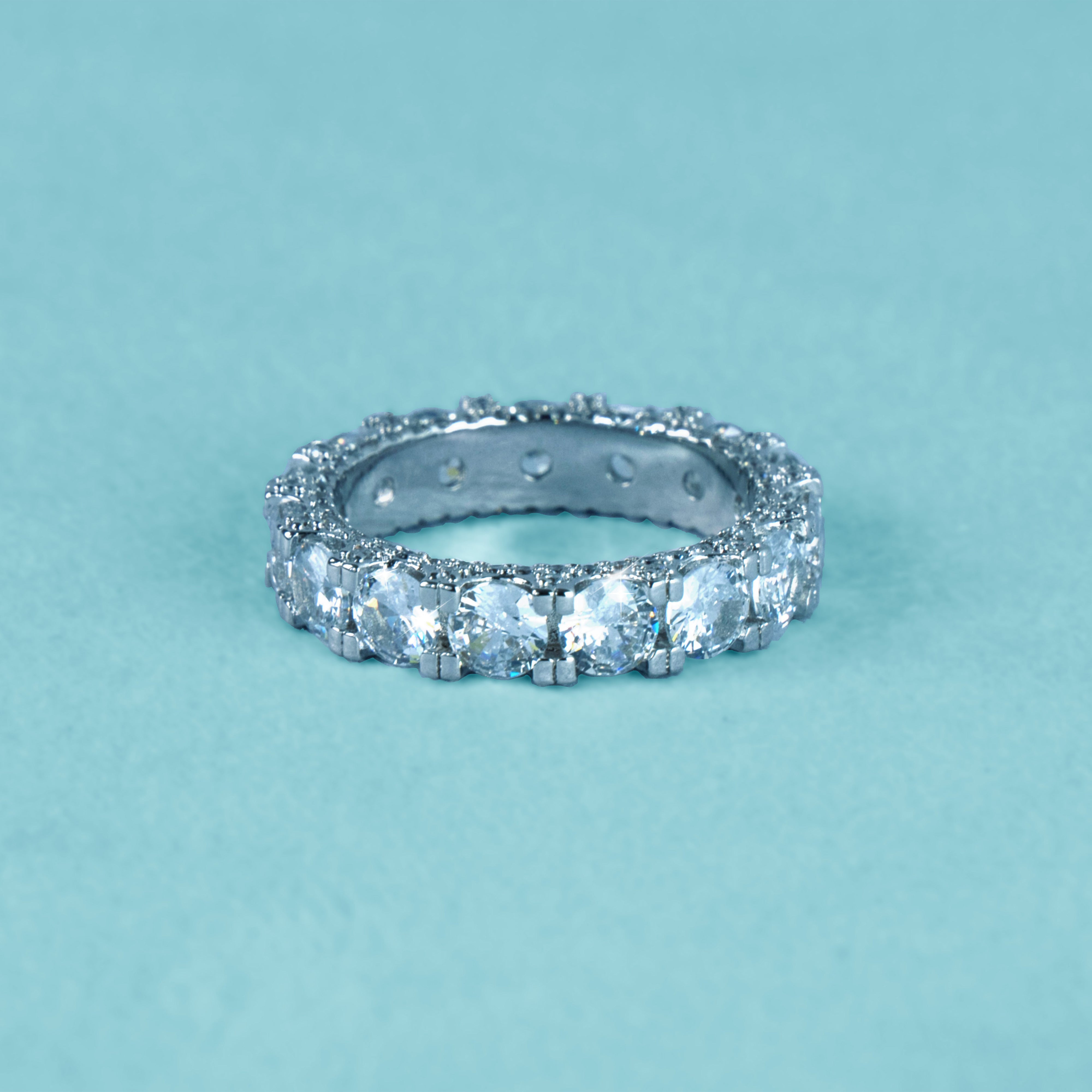 Anillo Tenis Oro Blanco