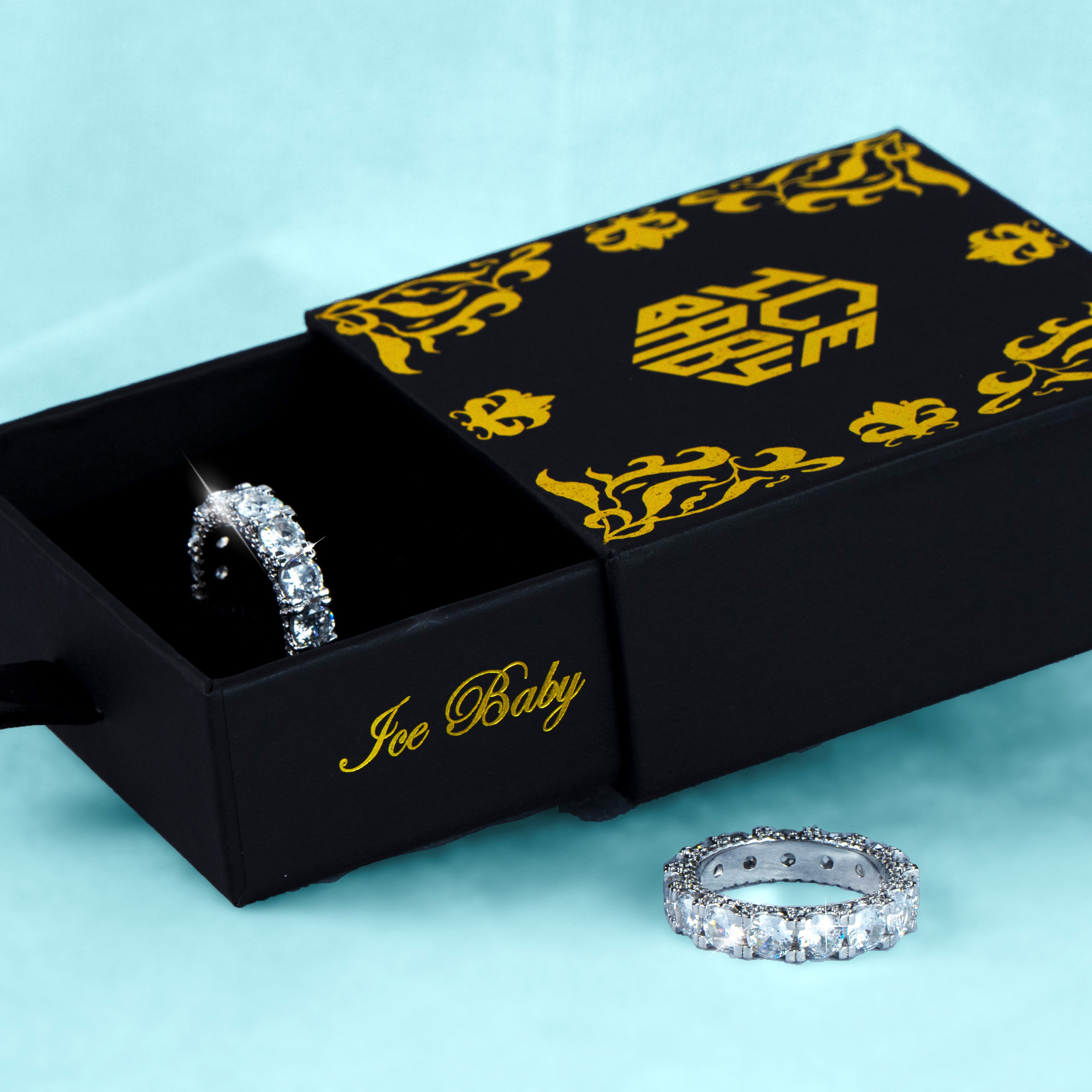 Anillo Tenis Oro Blanco