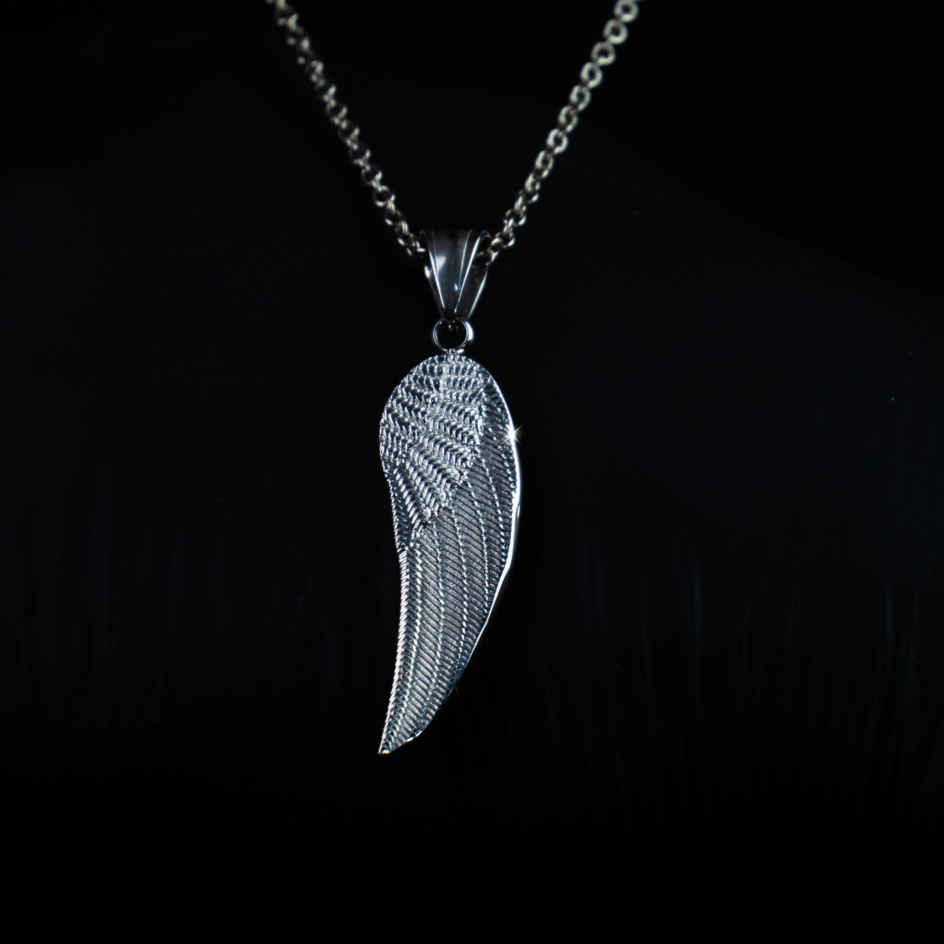 Colgante Alas De Angel Oro Blanco