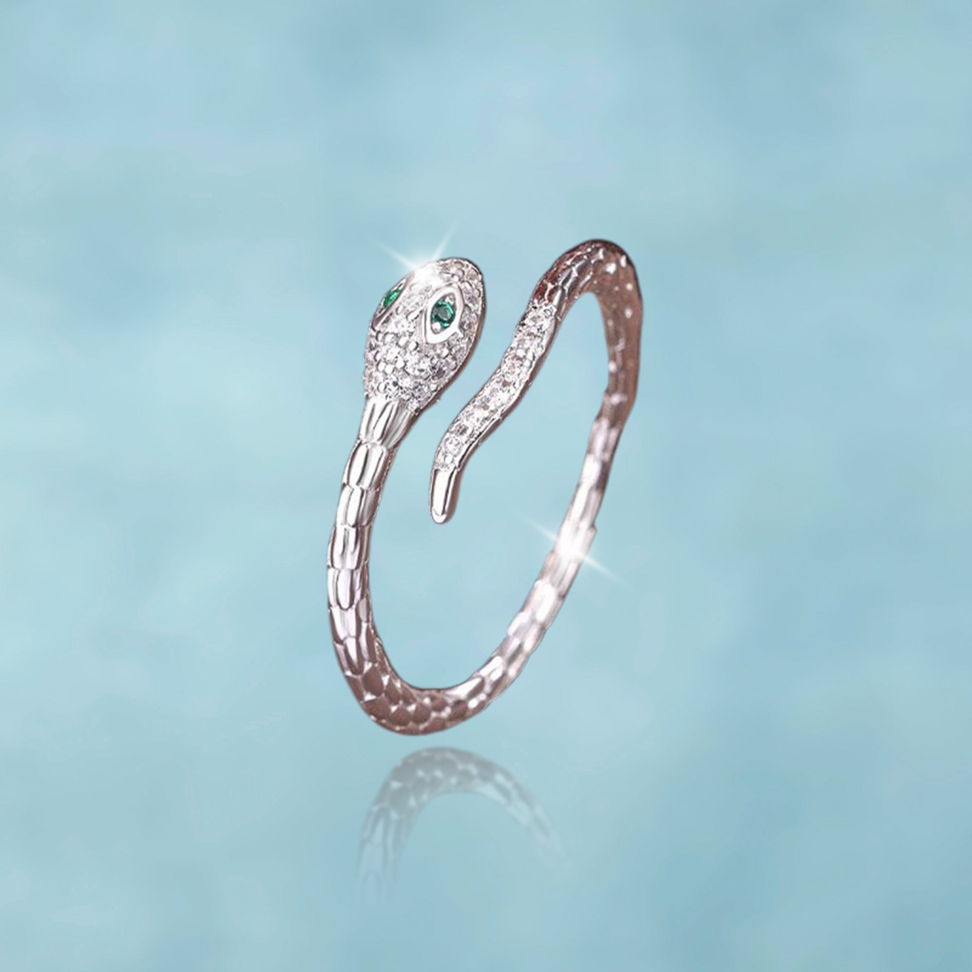 Anillo Serpiente Oro Blanco