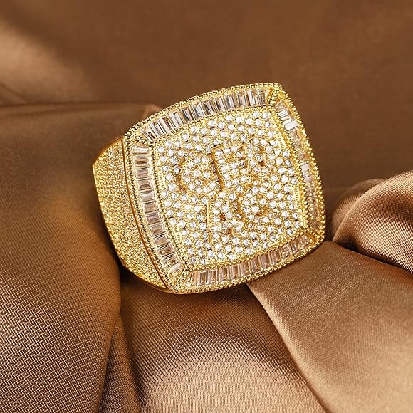 Anillo Personalizado Baguettes Oro