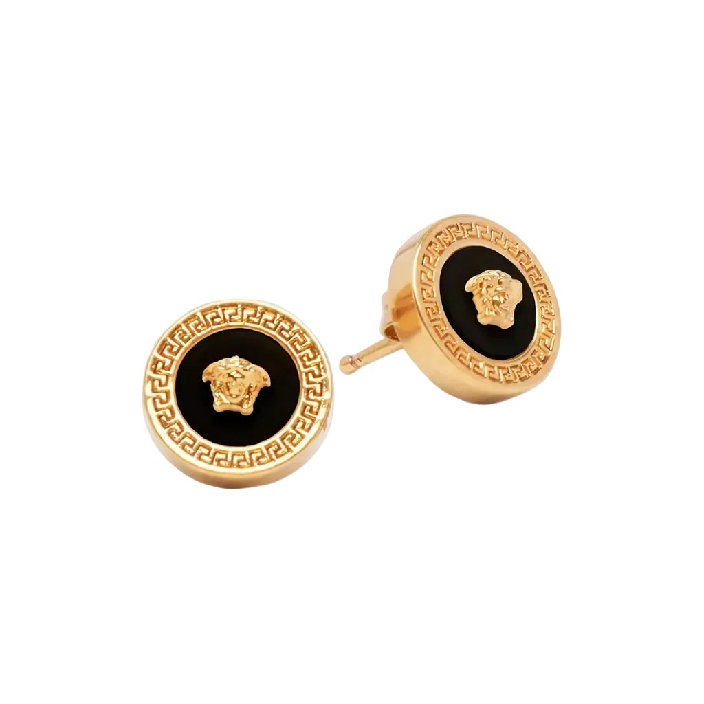 Pendientes Medusa Blackgold Oro 18K