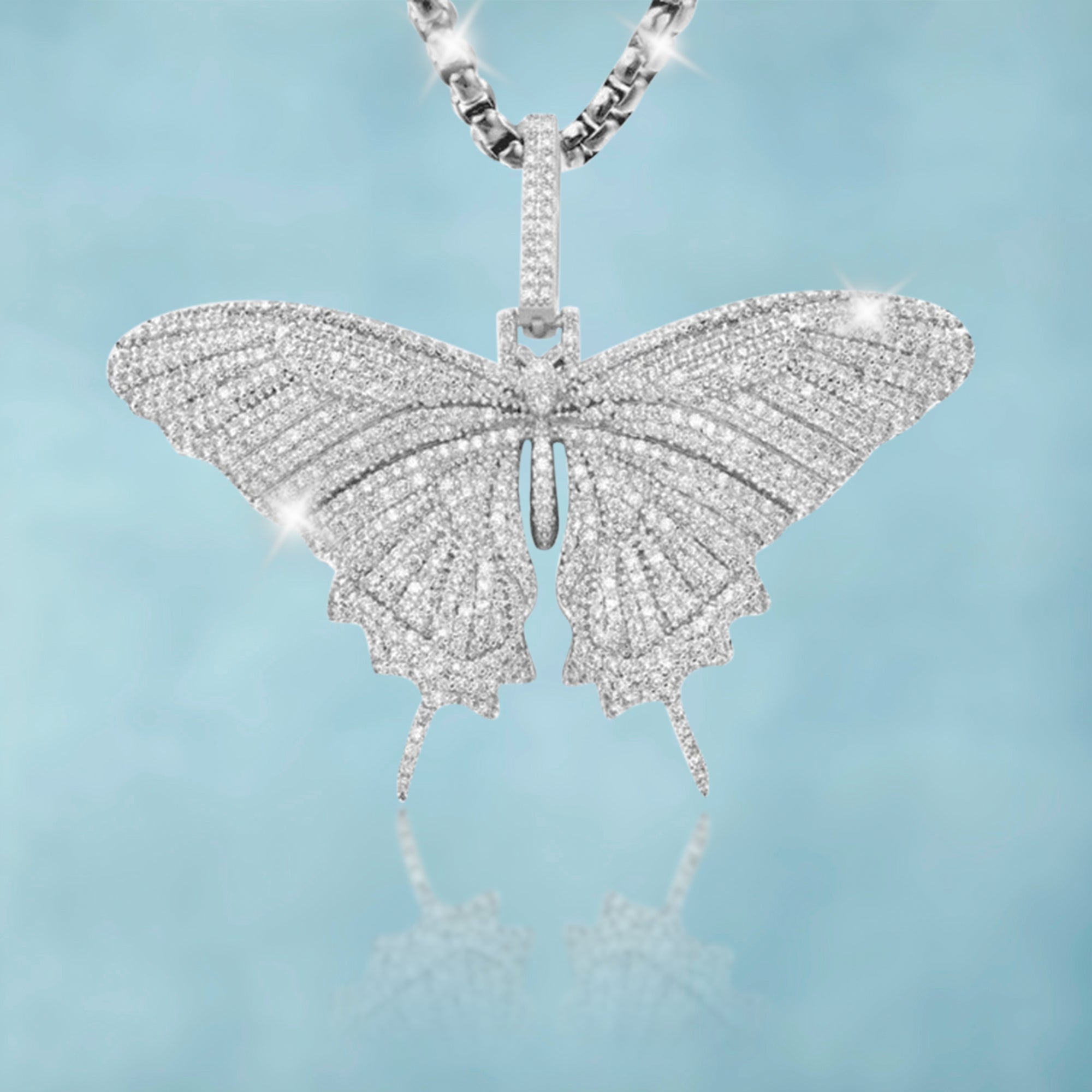 Colgante Mariposa Oro Blanco