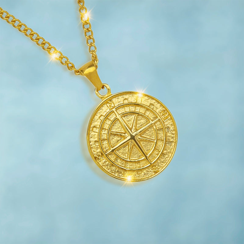 Colgante Brújula Oro 18K