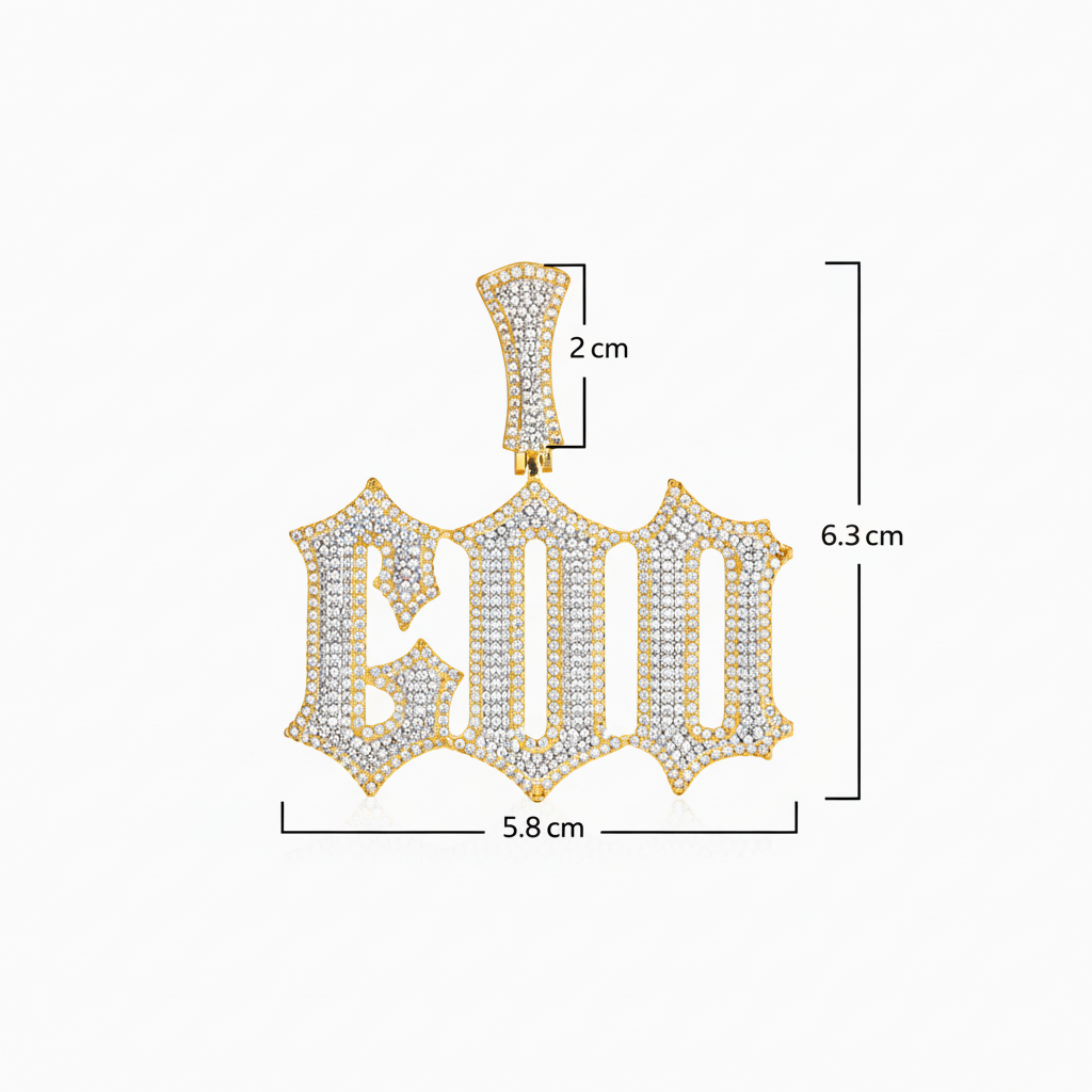Medidas del Colgante Personalizado Trapstar