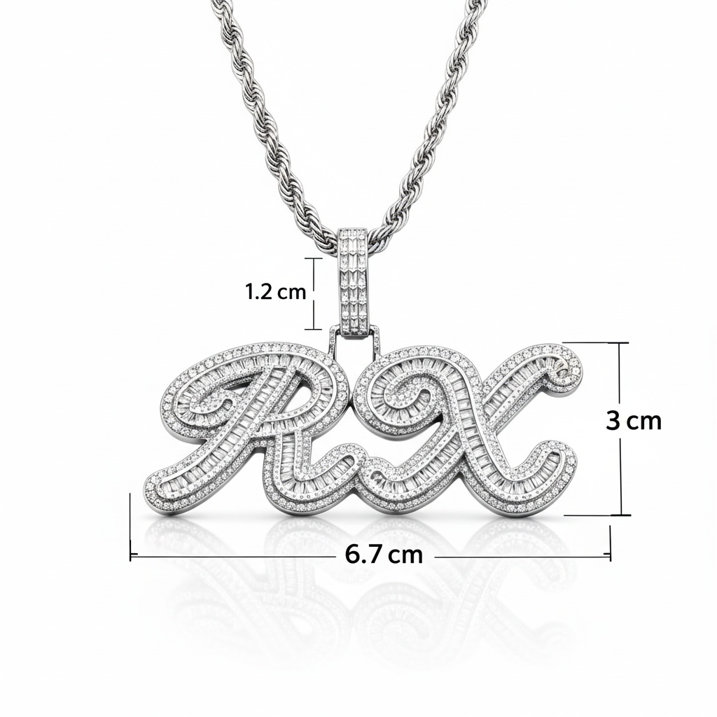 Personalized Baguettes Pendant 1