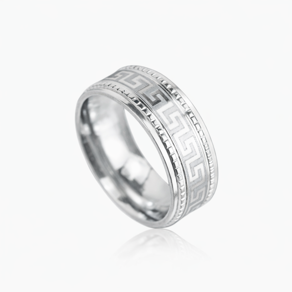 18K Gold Greek Ring