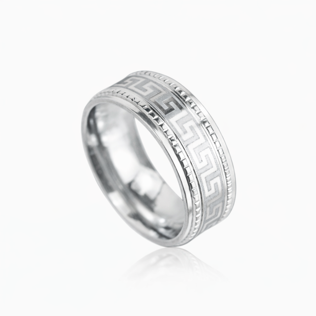 Anillo Greek Oro Blanco de Ice Baby