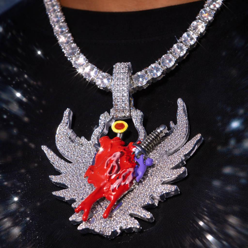 Colgante Rompecorazones Pequeño Oro Blanco