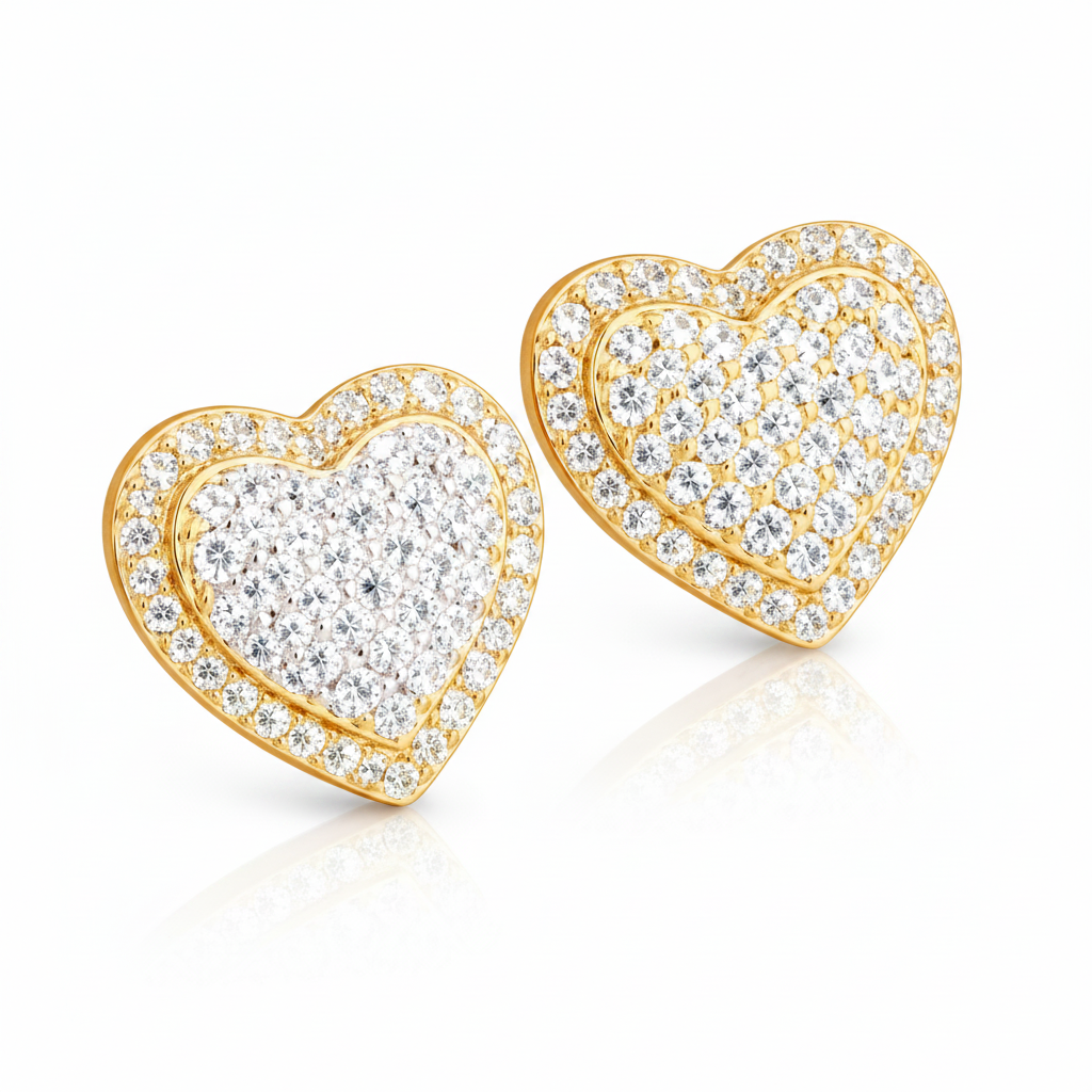 925 Silver Heart Earrings