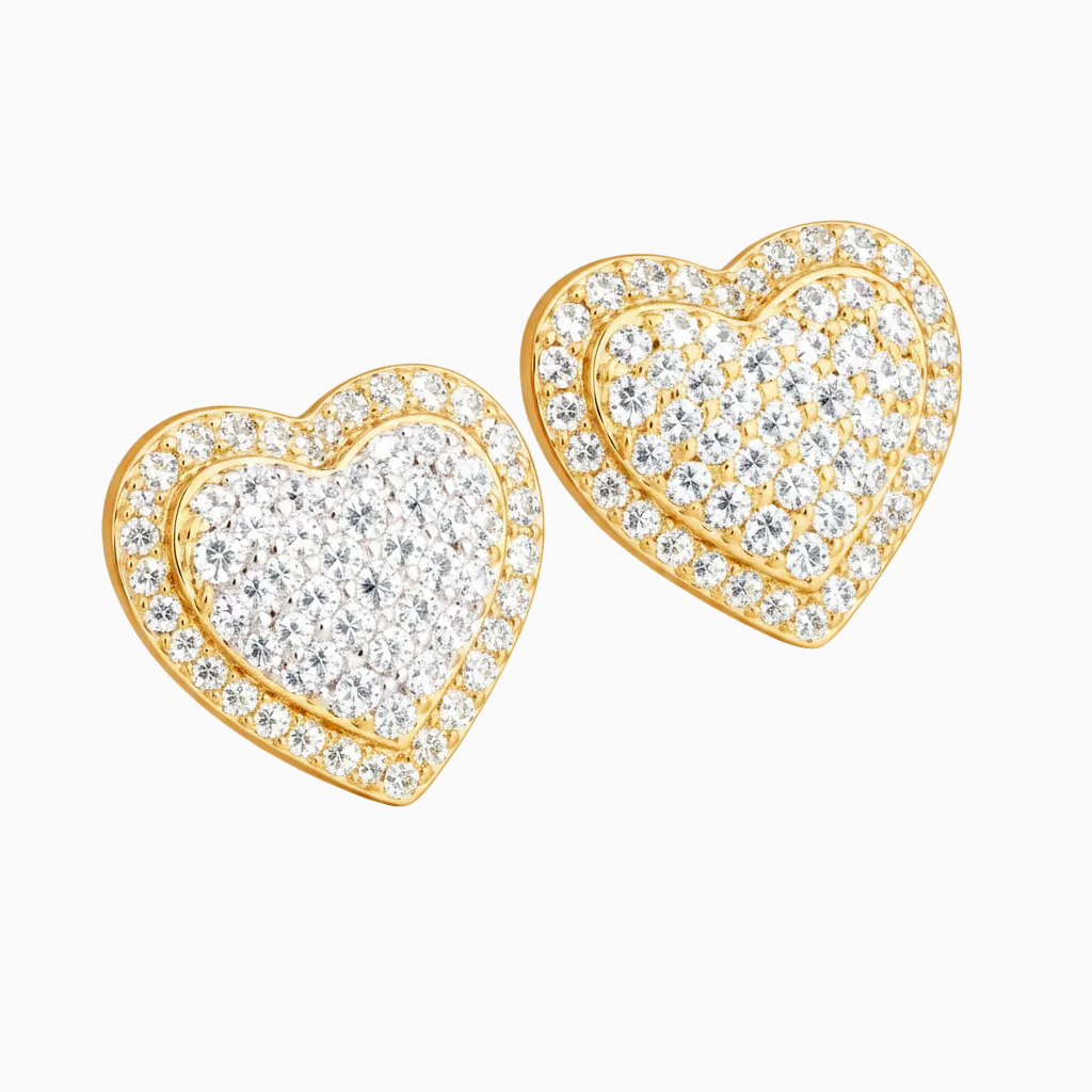 Heart Earrings – 18K Gold by Ice Baby