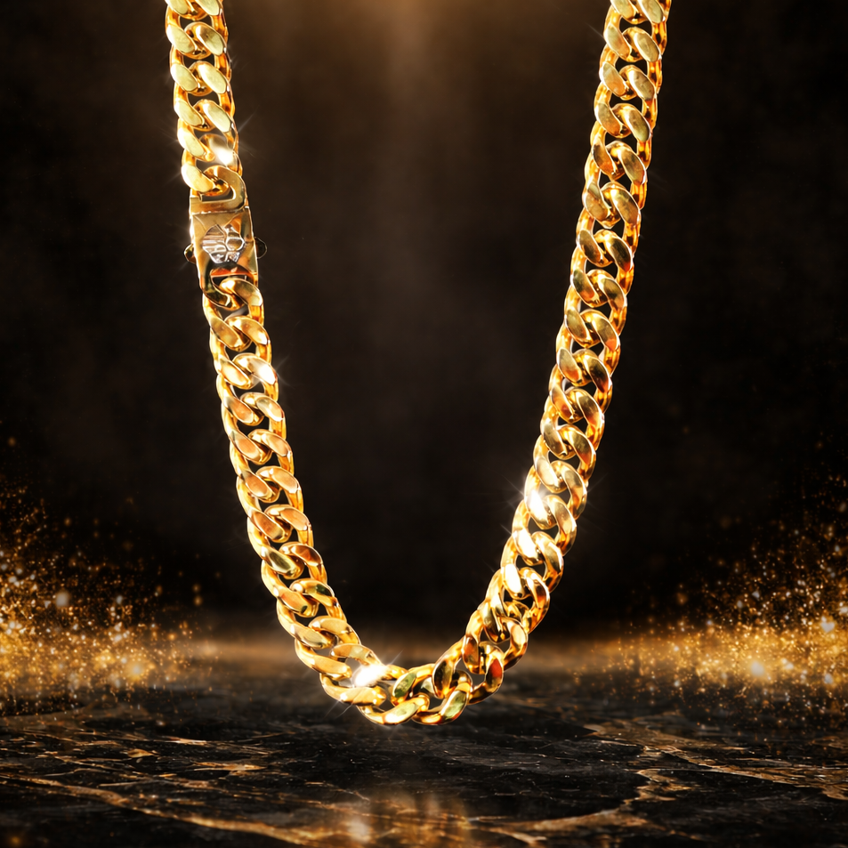 Premium 18K Gold Cuban Chain