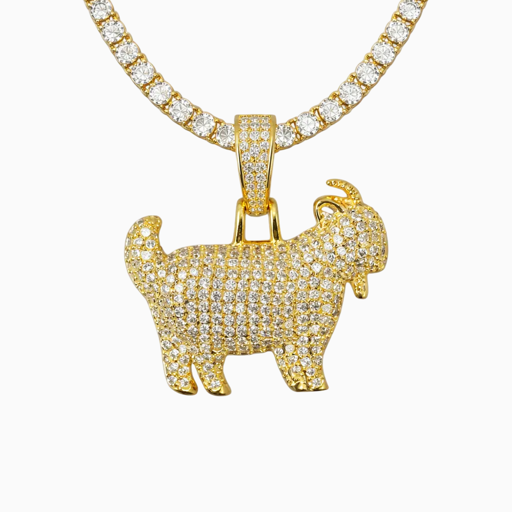 18K Gold Goat Pendant
