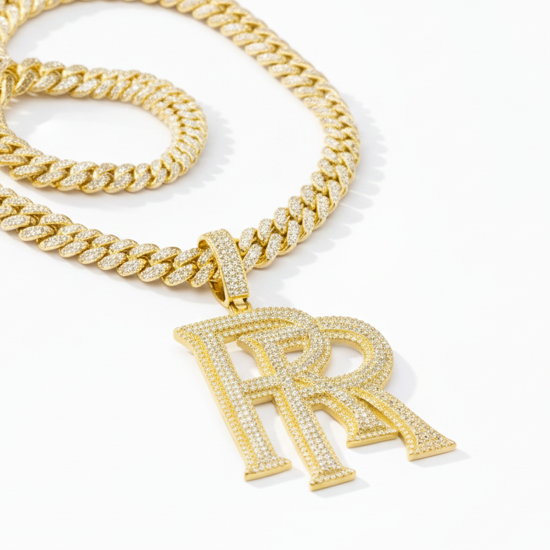 18K Gold Rr Pendant