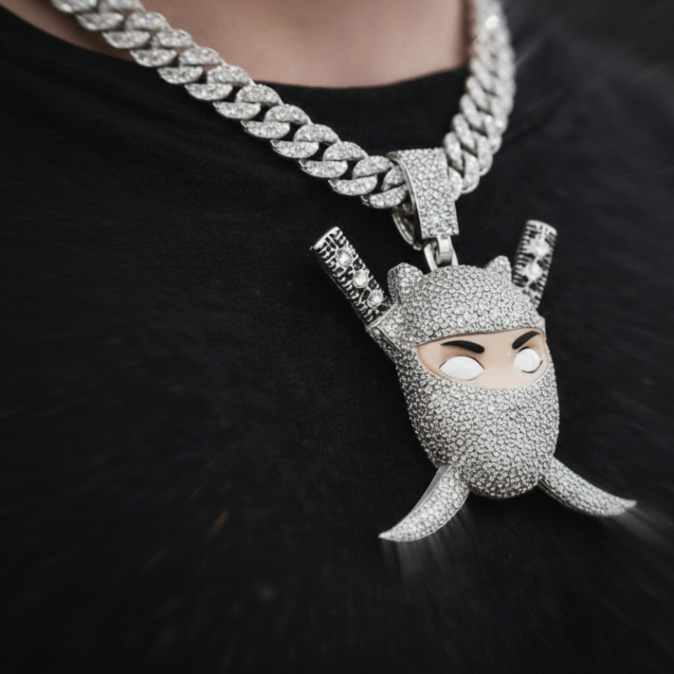 Ninja Pendant Limited Edition White Gold