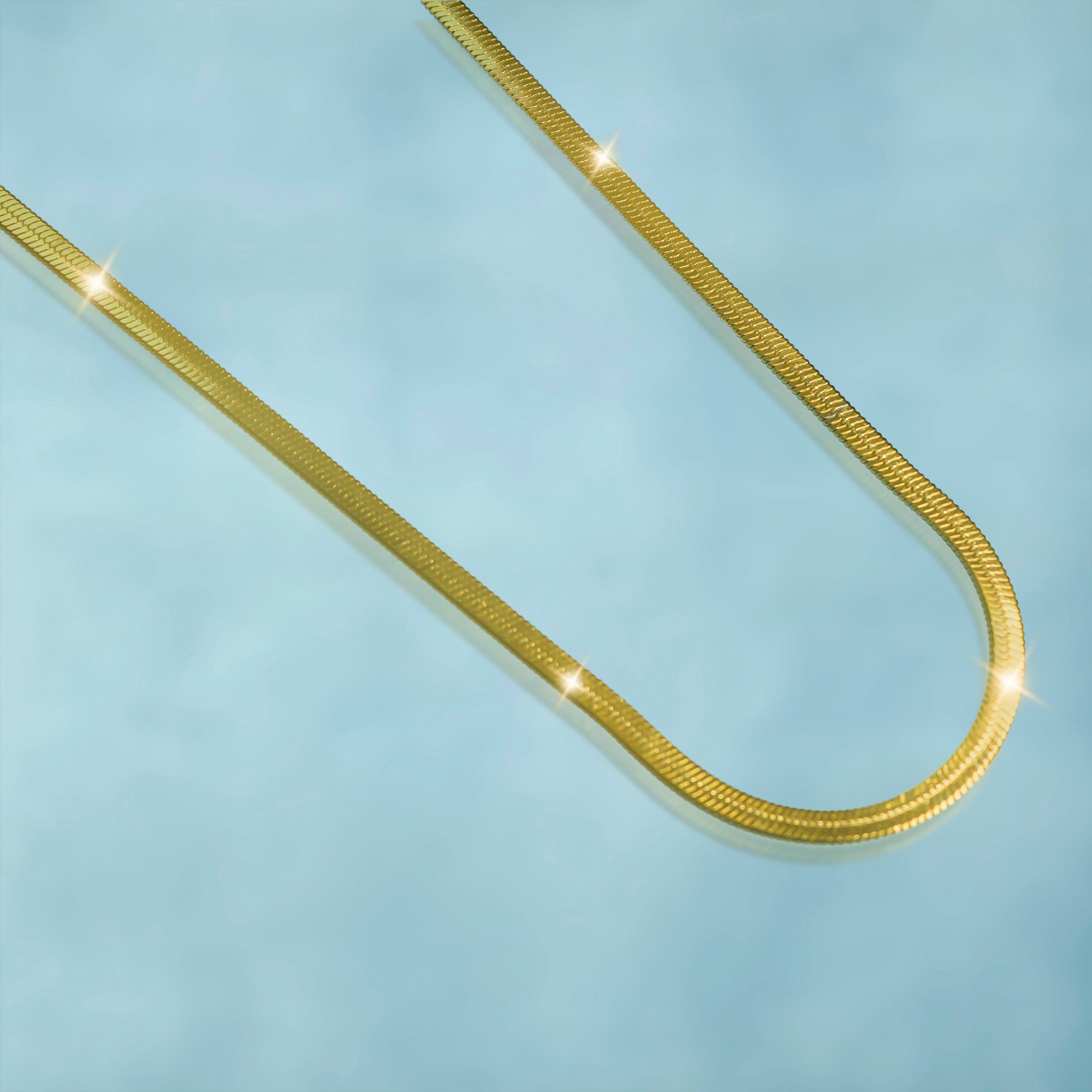 Cadena Snake De 4 Mm Chapada En Oro De 18 K Oro 18K