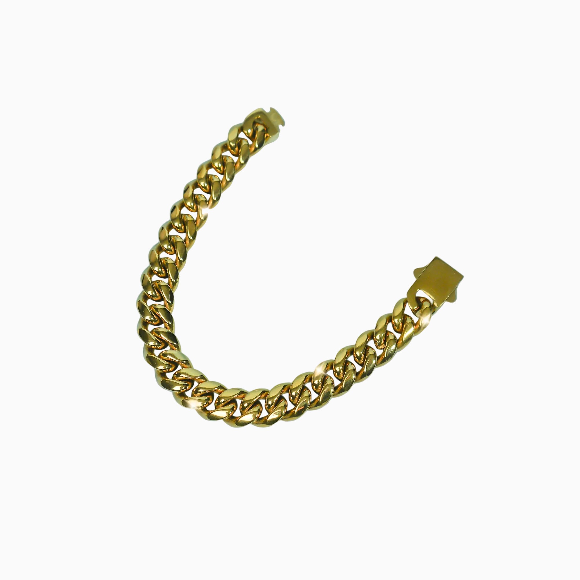 Brazalete Cubana Oro 18K Premium